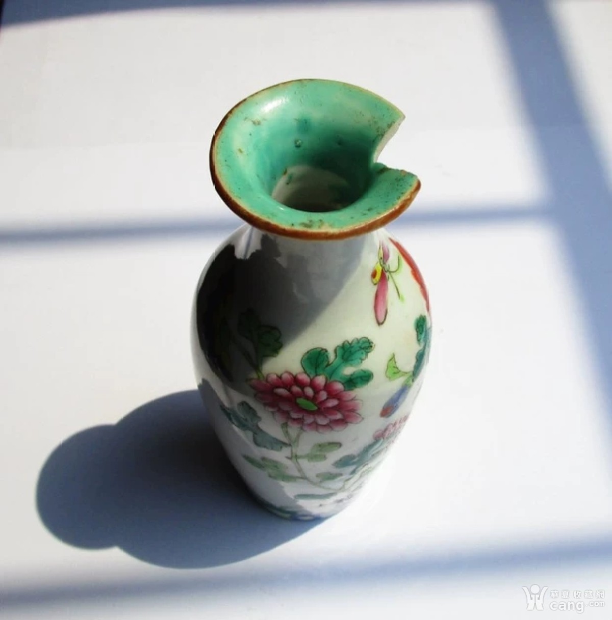 包老包真清代粉彩瓷花瓶 古玩古董瓷器收藏真品民俗杂项物件旧货