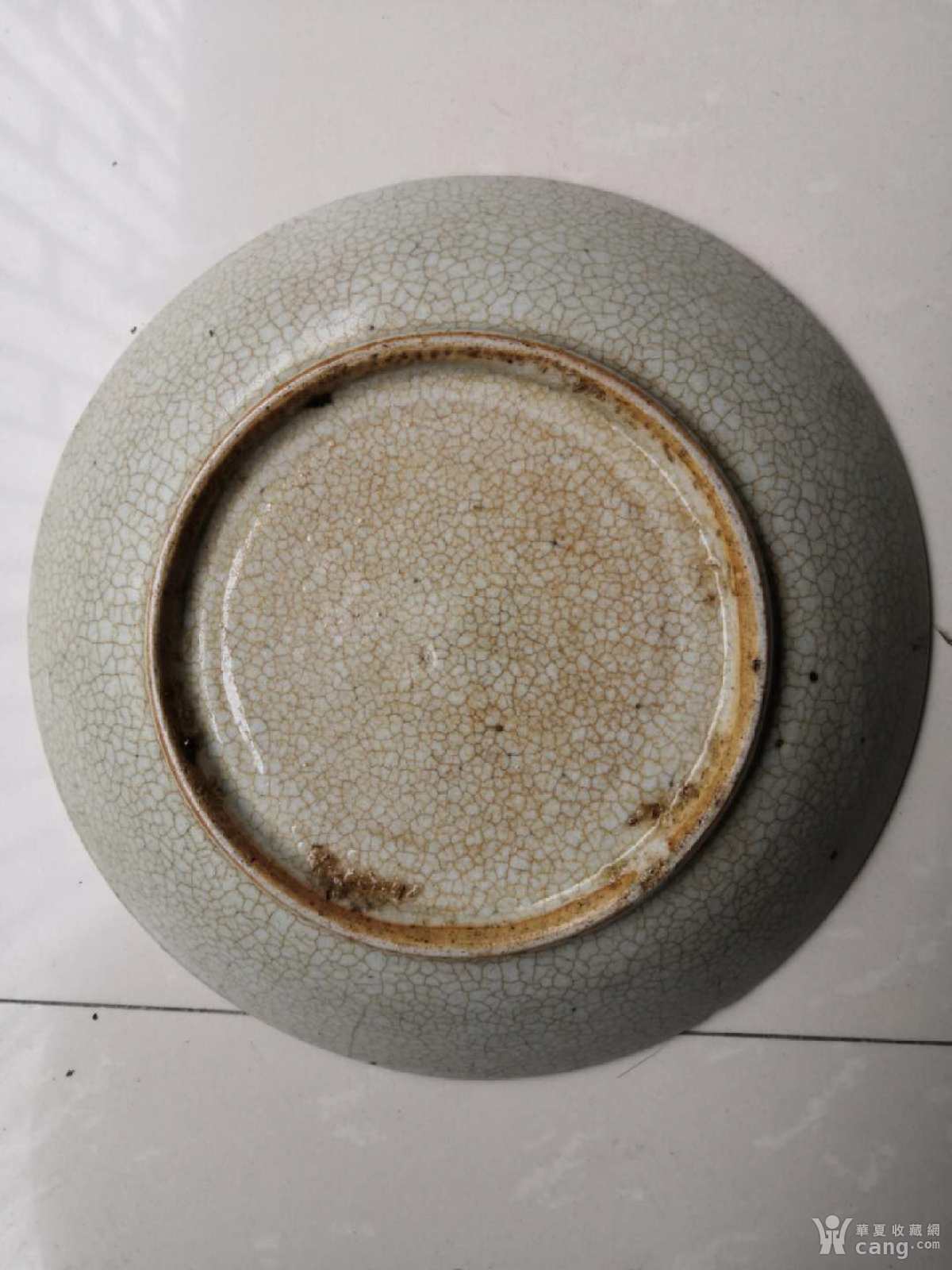 瓷器 清 好品像 清仿哥窑盘子一对