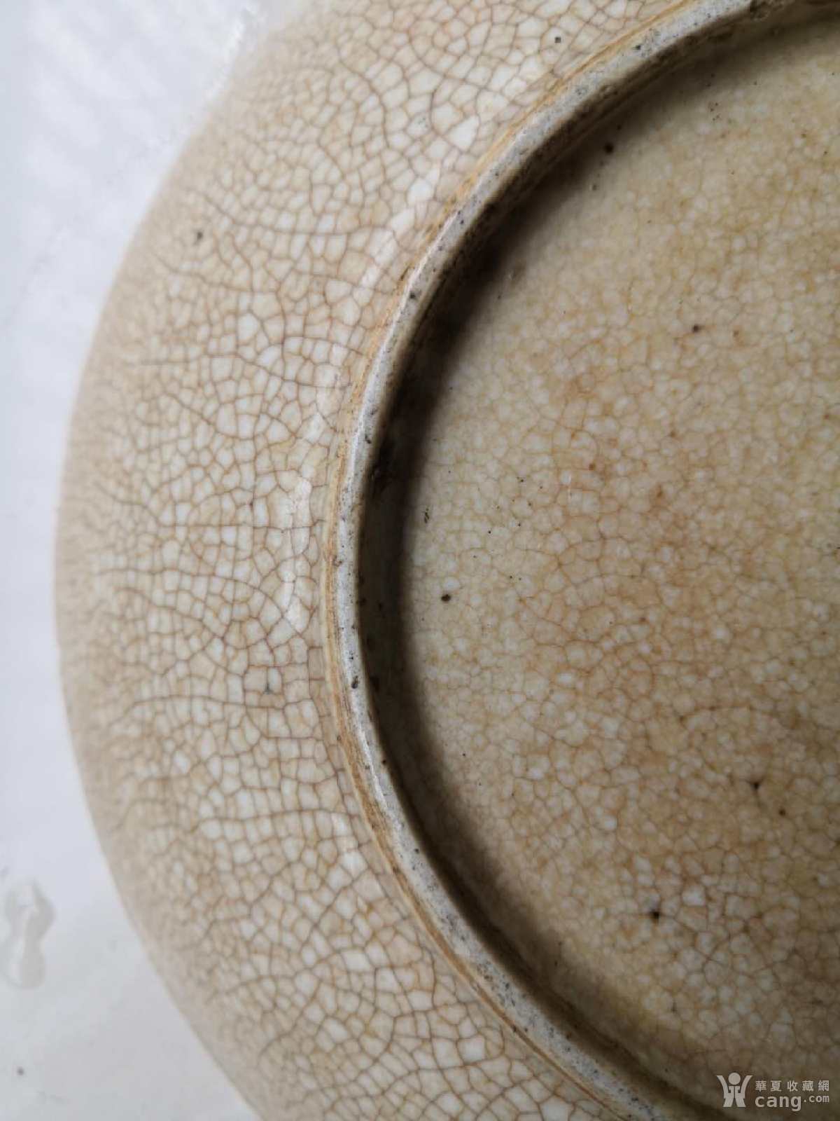 瓷器 清 好品像 清仿哥窑盘子一对