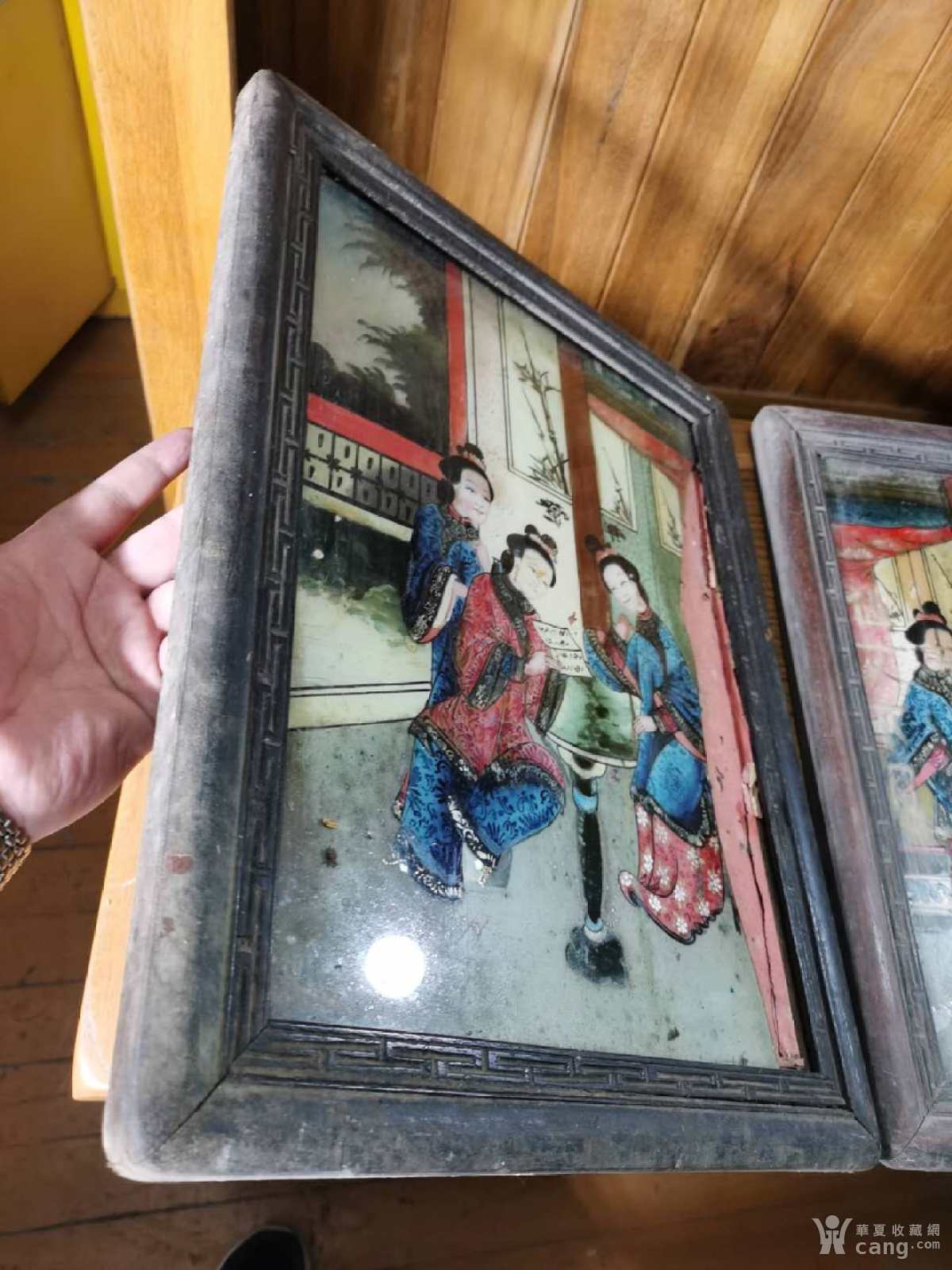 晚清民国在农村收的一手货人物玻璃画