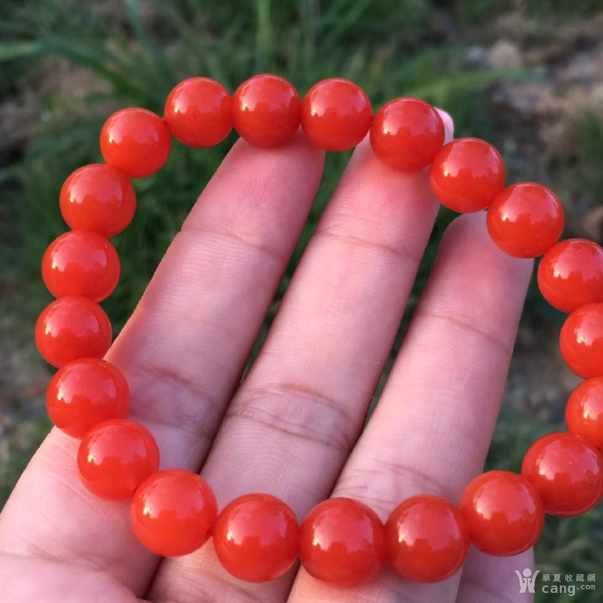 顶级珍藏,保山南红亮光手串