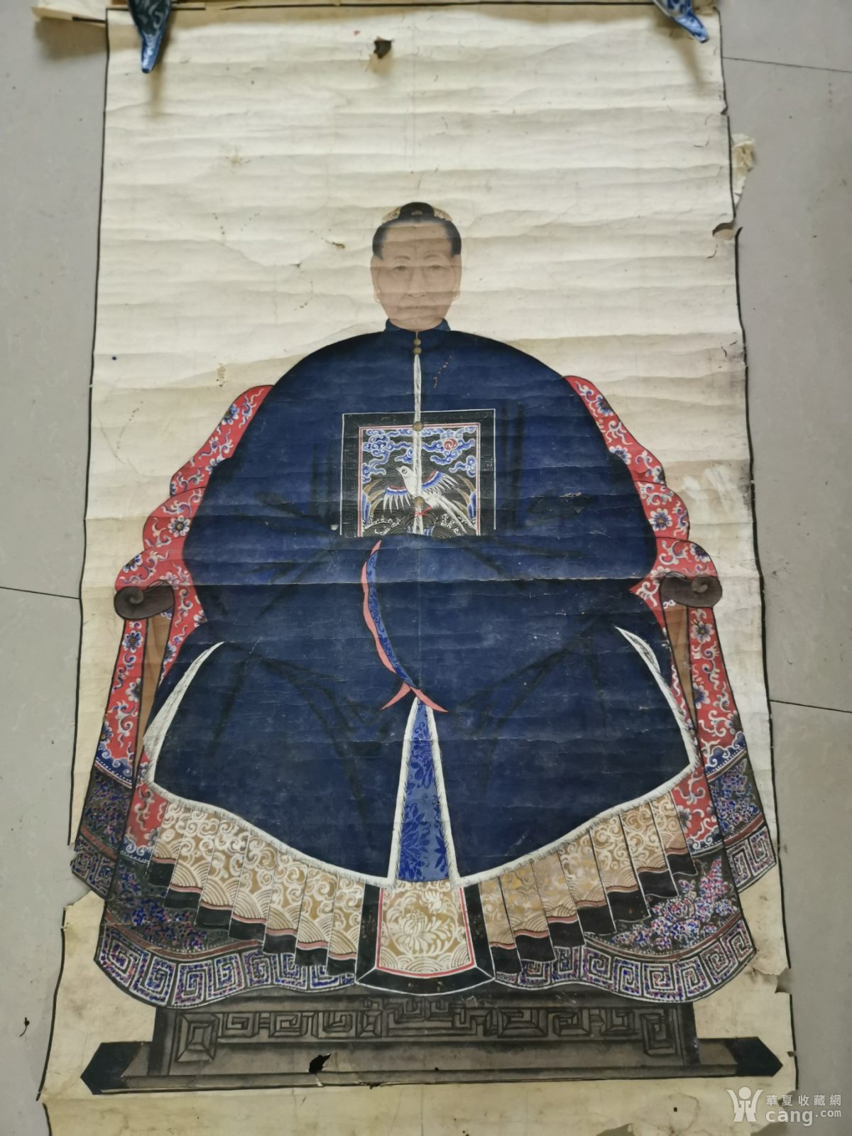 稀少清代榜眼及第,一品大官汪廷珍家嫂画像,书法一流