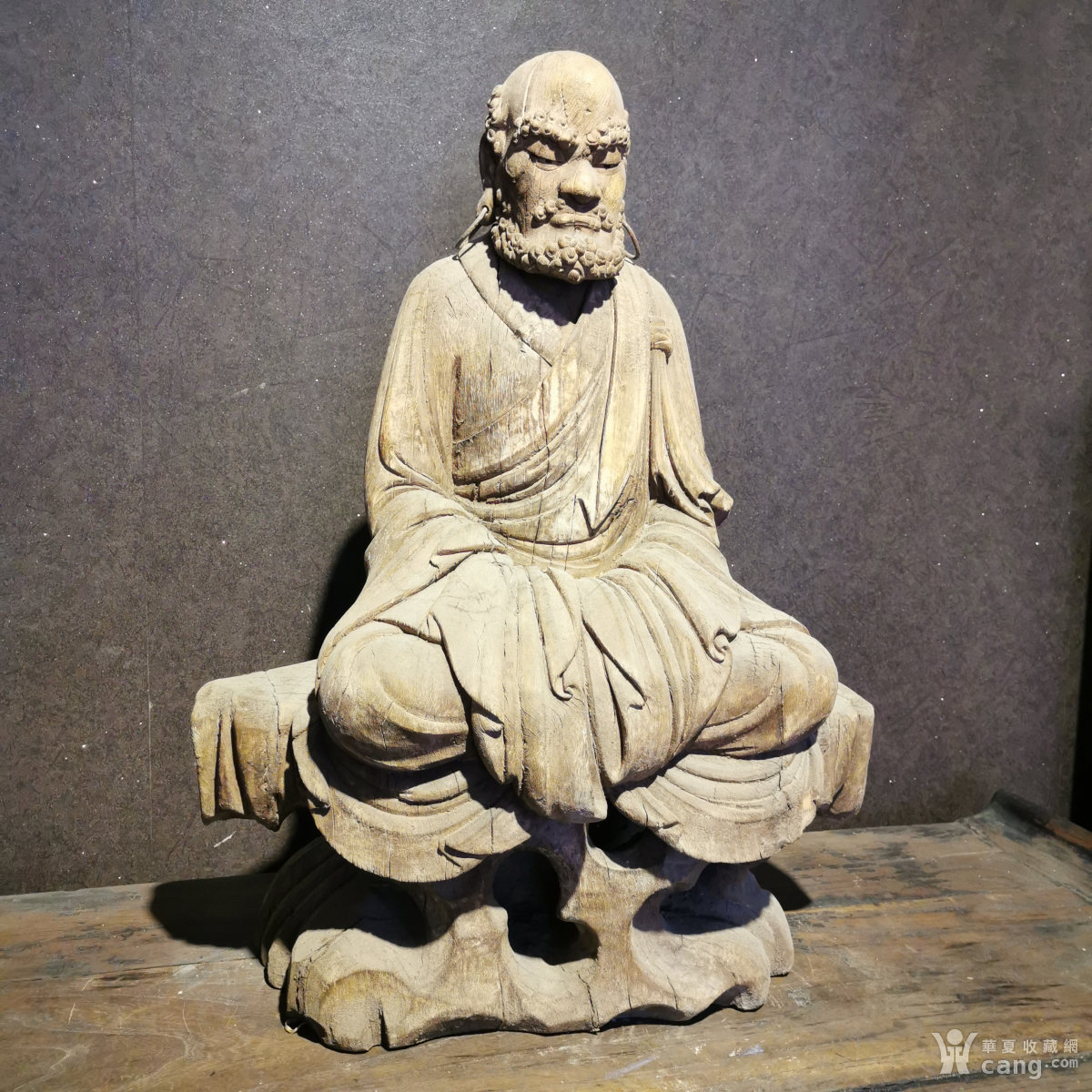 清代木雕佛像达摩祖师菩提达摩老祖佛教供奉神像佛教文化收藏摆件
