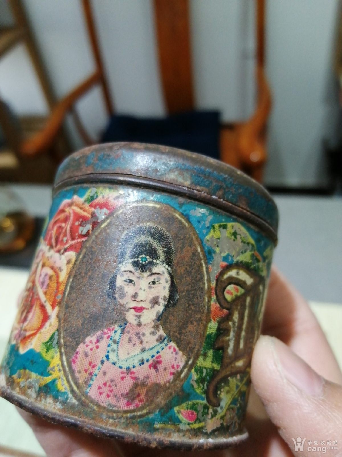 老上海民国时期老贴粉盒