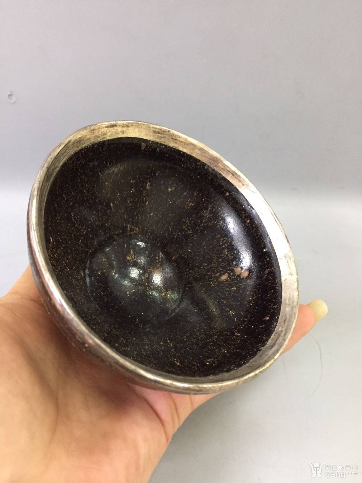 宋建窑水吉窑芝麻釉茶盏