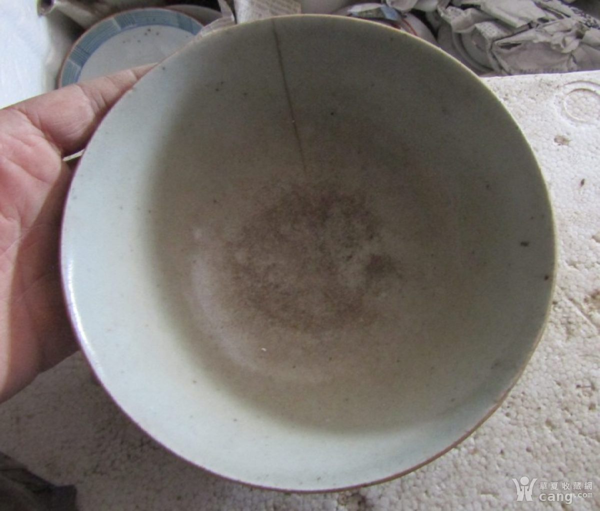 老豆青釉碗0011