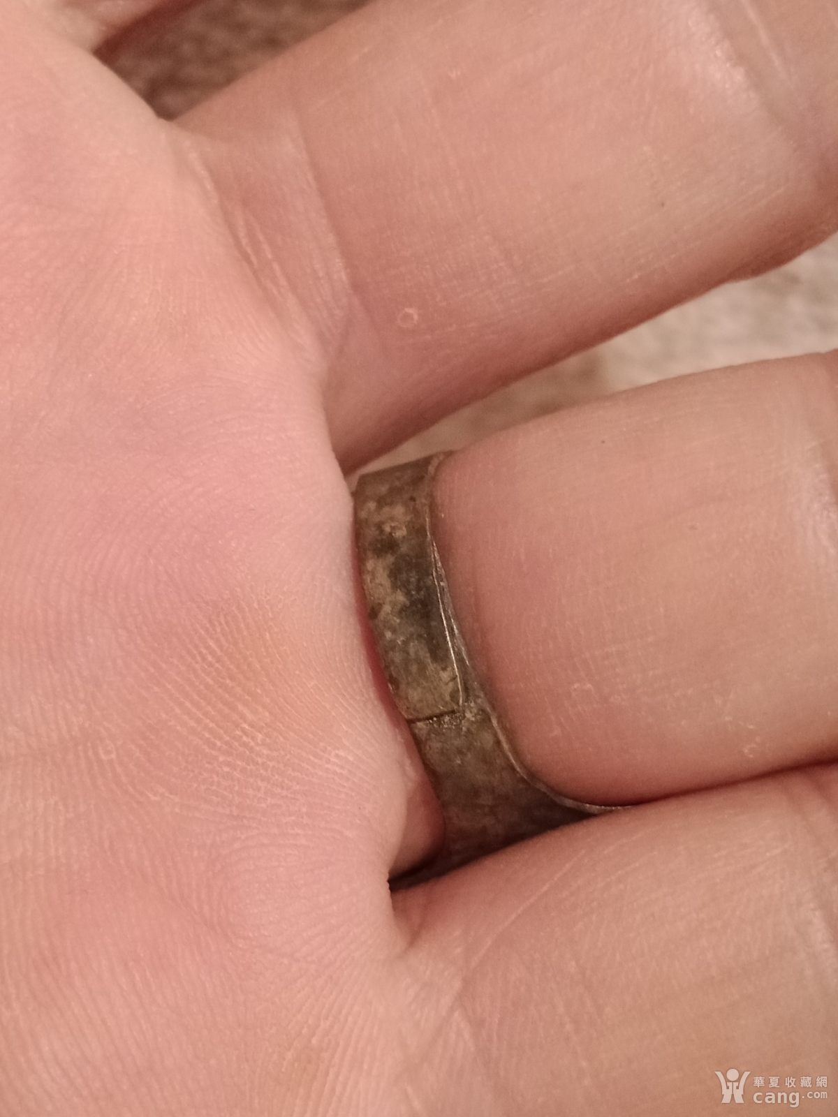 清代合和二仙银戒指