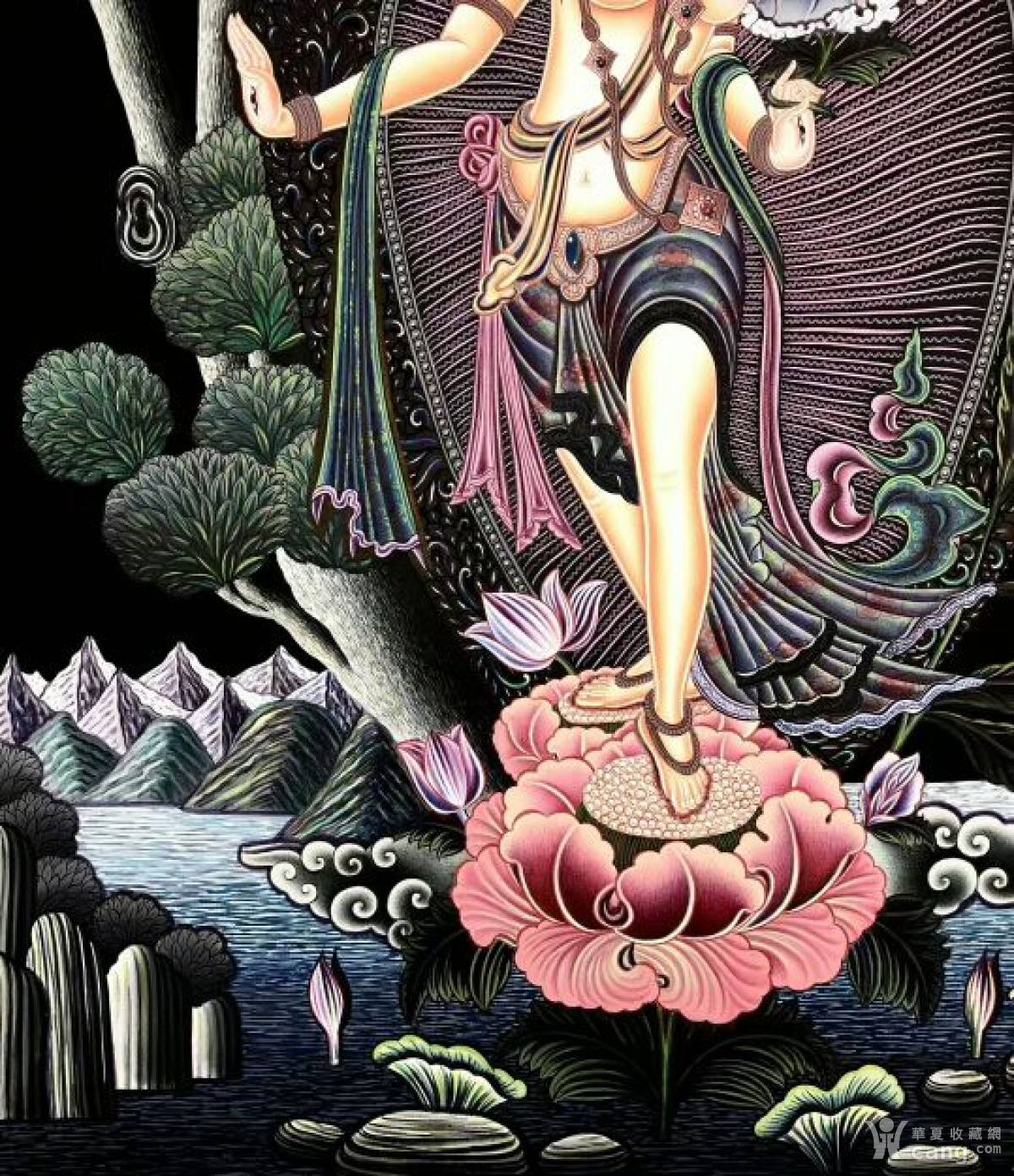 【传世唐卡】馆藏级神秘的纽瓦力唐卡《白度母》