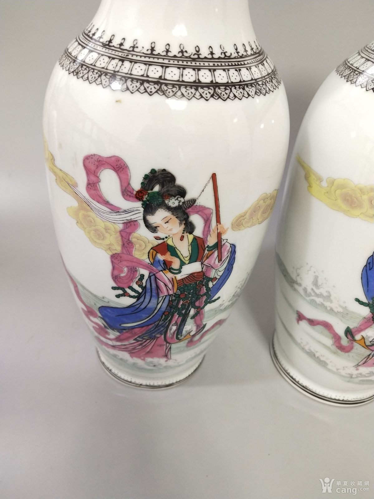 567瓷七八十年代景德镇厂货瓷器外销瓷粉彩人物花瓶