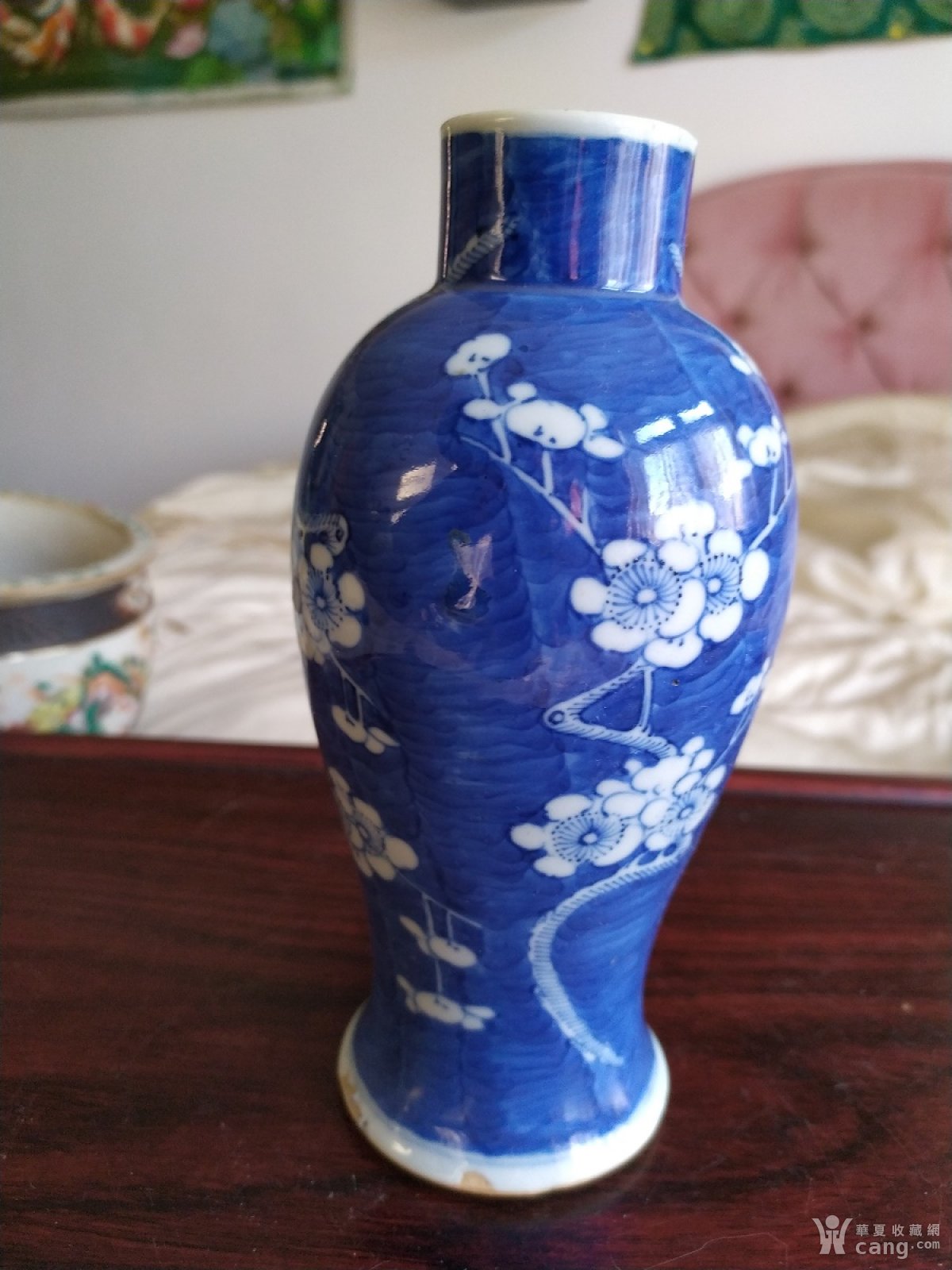 清代康熙年制款青花冰梅瓶,英国邮寄!