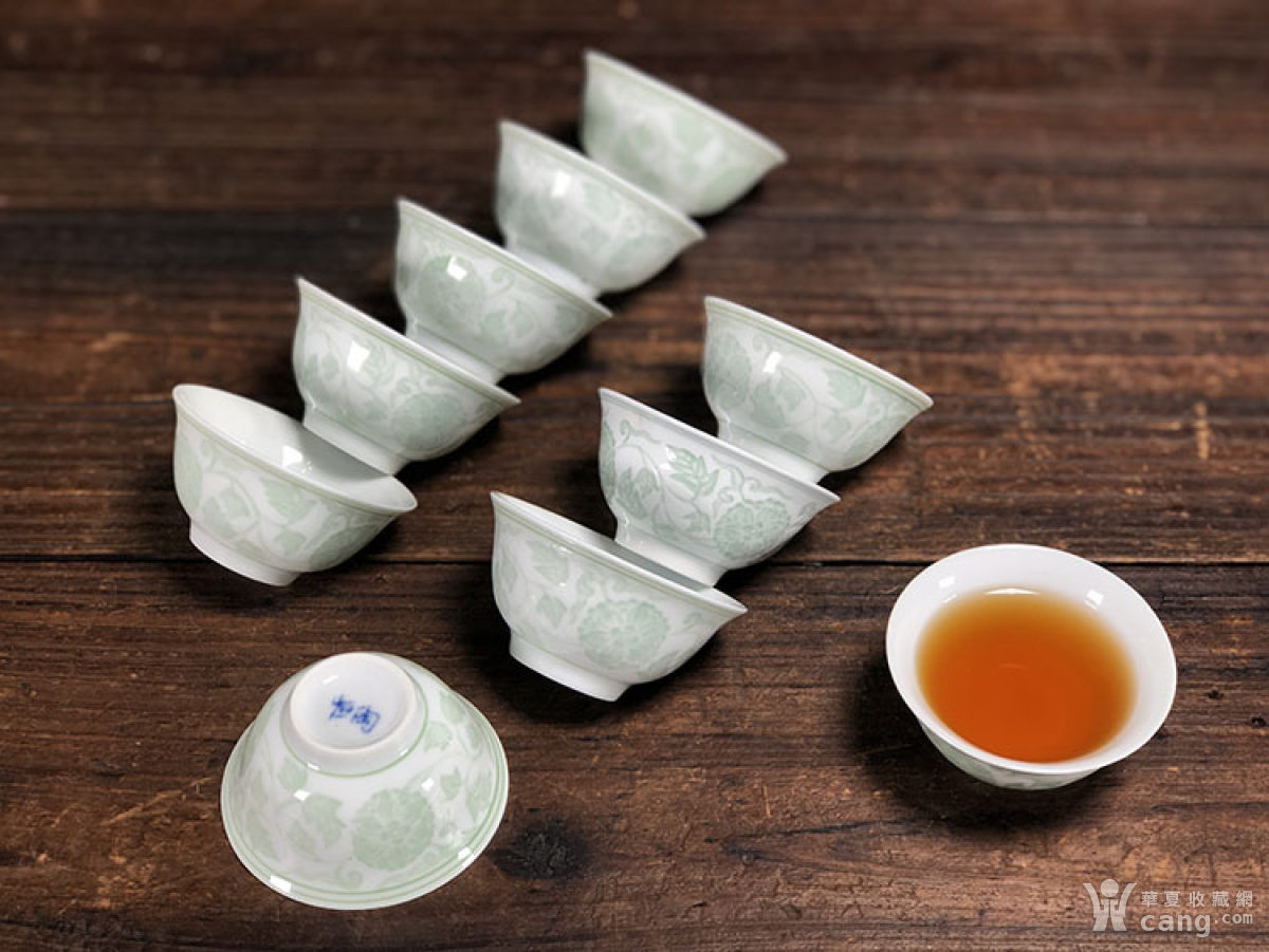 玲瓏功夫茶杯茶碗套裝80年代復古茶具柴燒杯品茗杯 - 瓷器 - 工藝品