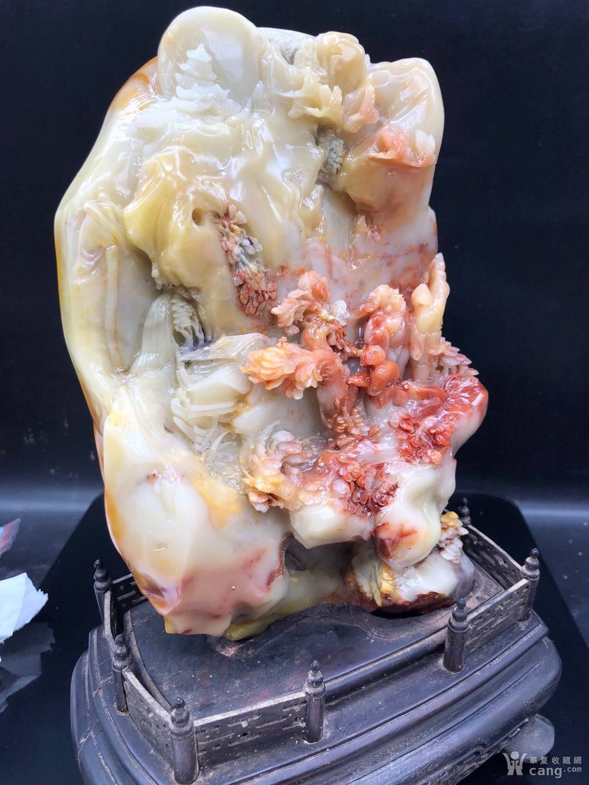 寿山石五彩芙蓉石_地摊交易_华夏收藏网