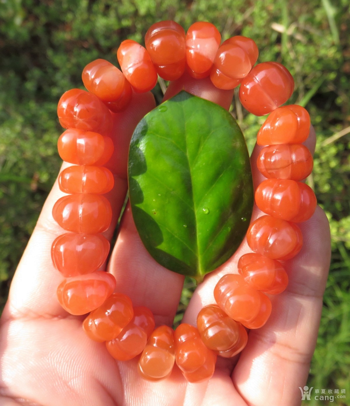 保山杨柳老型南红藏式"瓜珠"手串