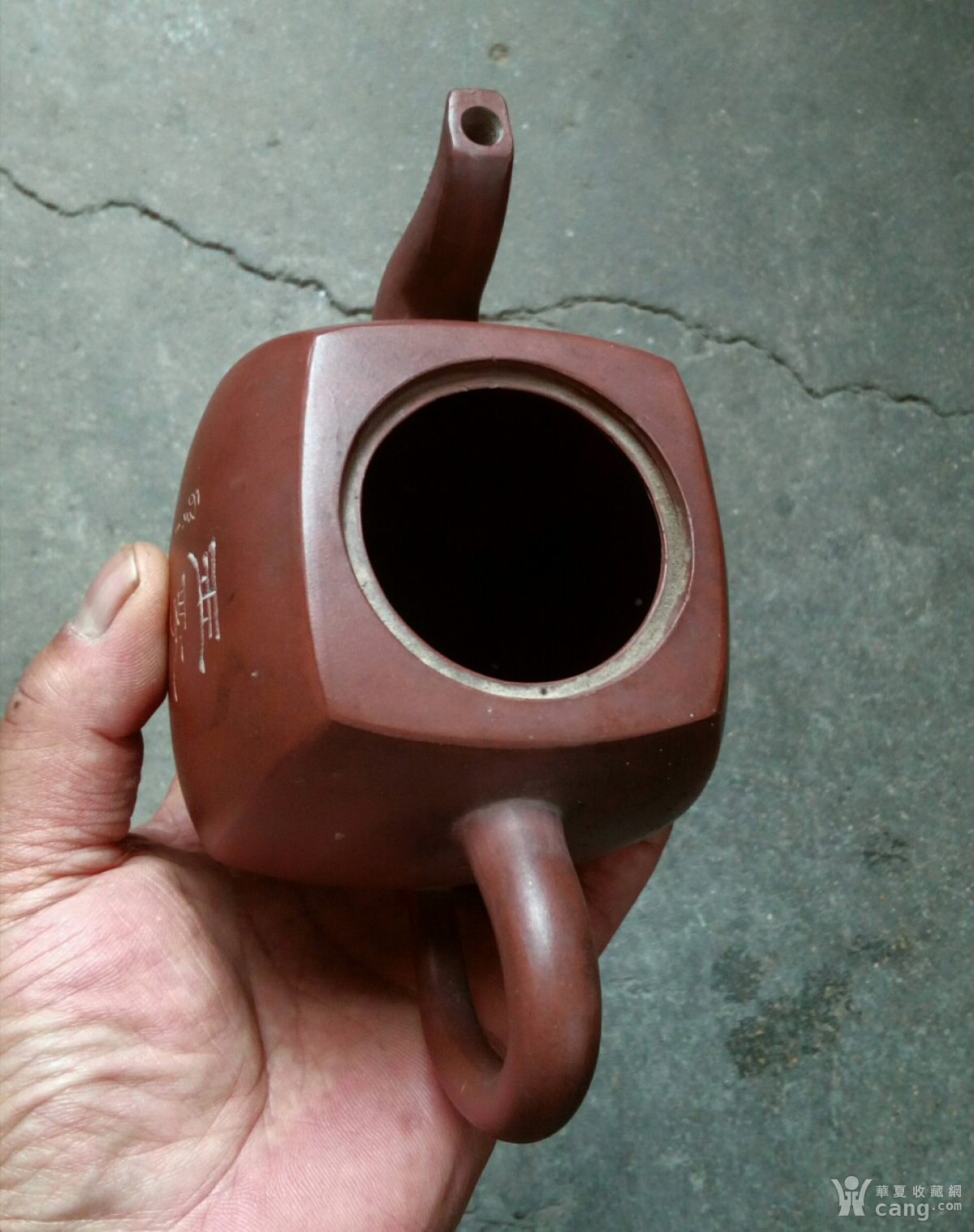 八十年代中四方紫砂壶