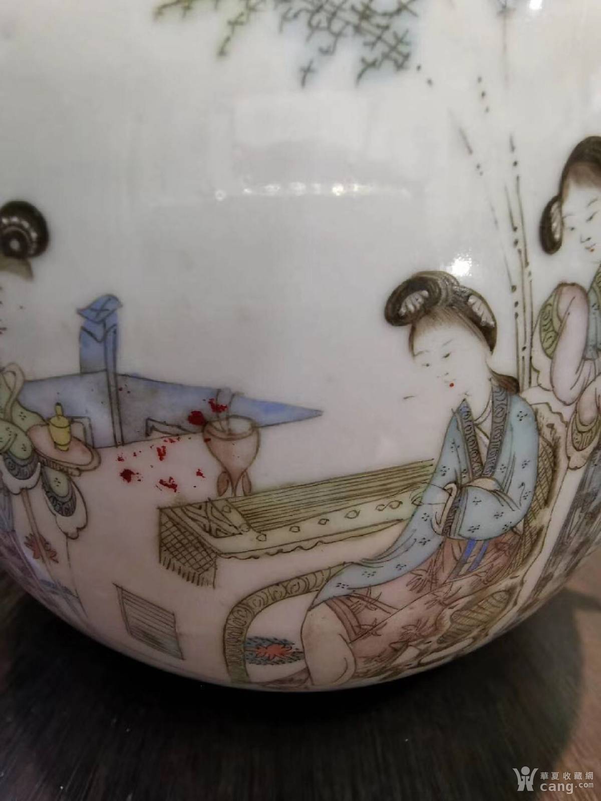 名家精品桃花美女粥罐