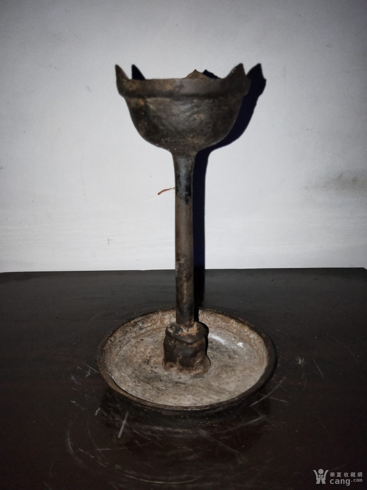 精品清代老铁器灯盏