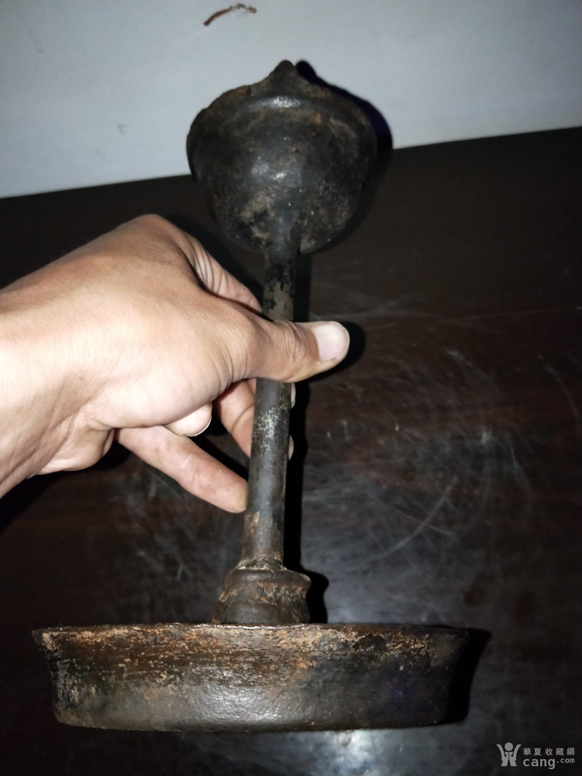 精品清代老铁器灯盏