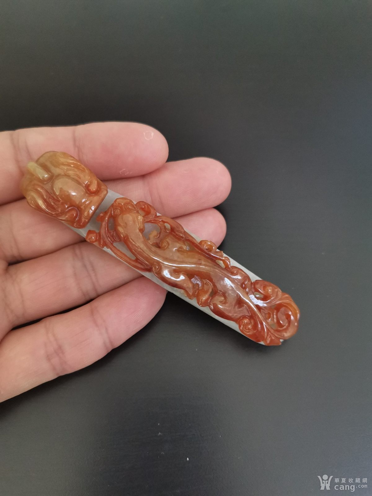 清代翡翠带钩,玉带钩,美国回流.