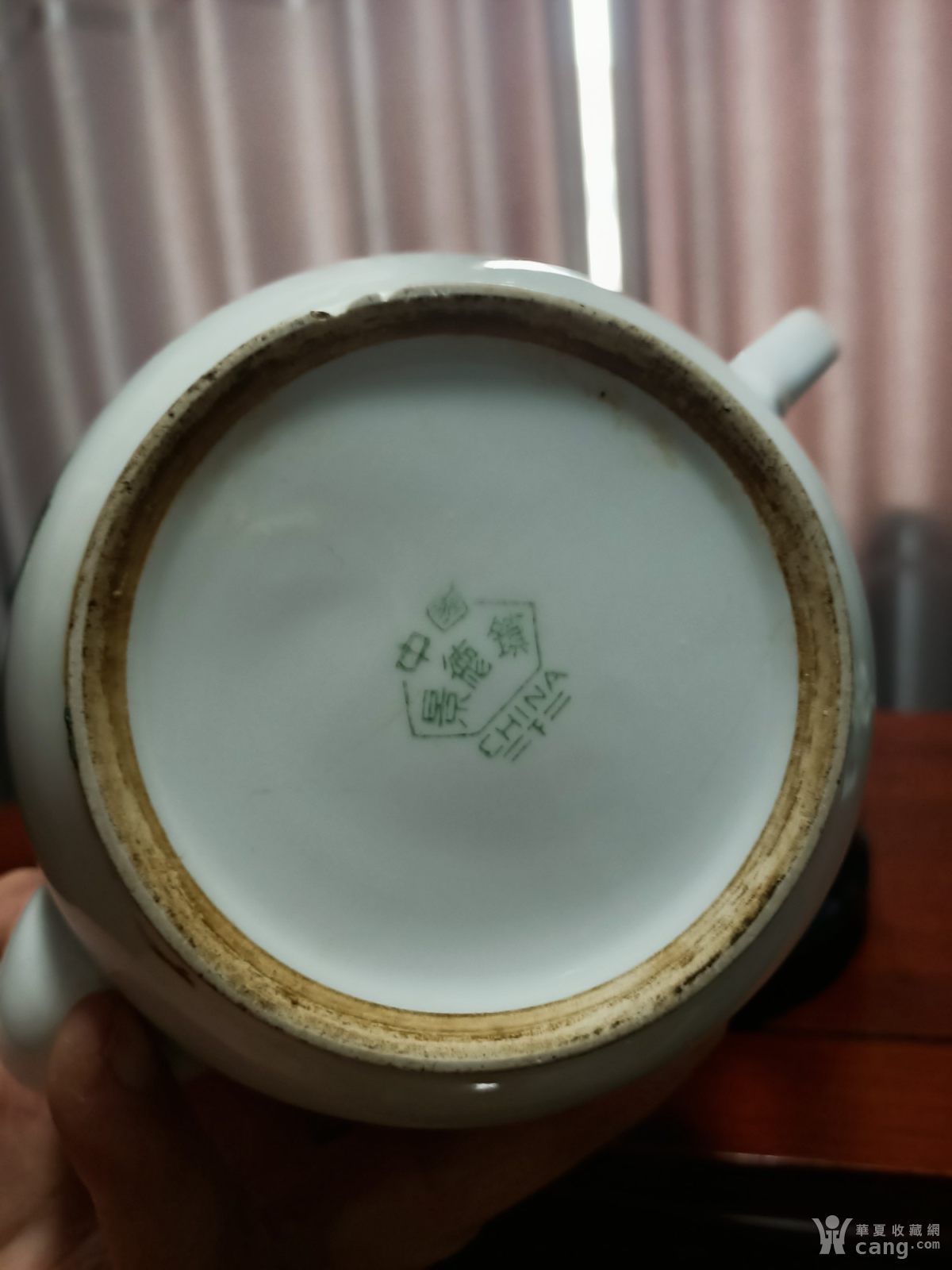 古玩瓷器建国后567金鱼茶壶提梁壶_地摊交易_华夏收藏网