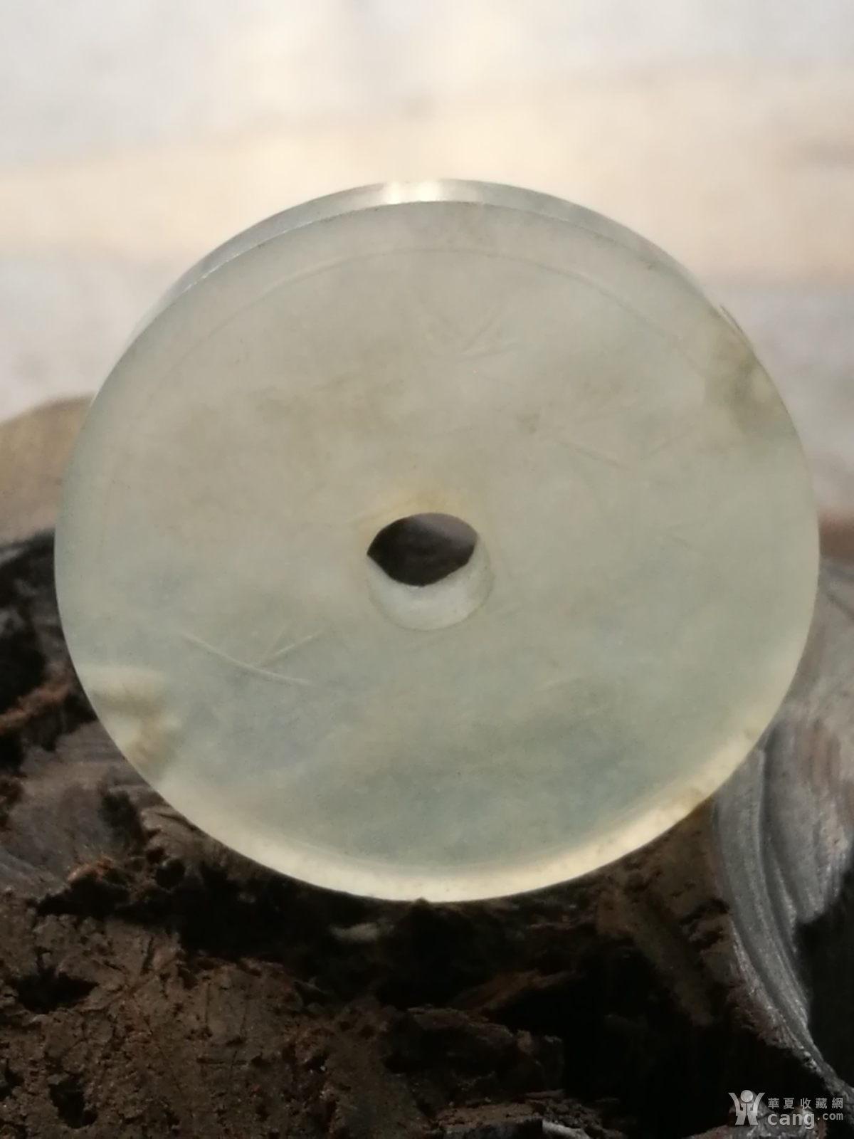 清代翡翠冰种《长命富贵金玉满堂》玉璧