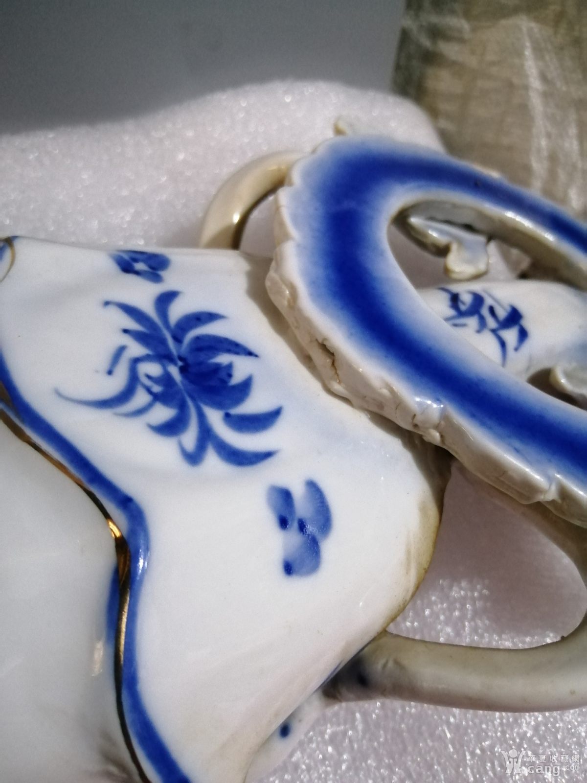 建国初期德化窑青花瓷巜滴水观音麒麟送子》