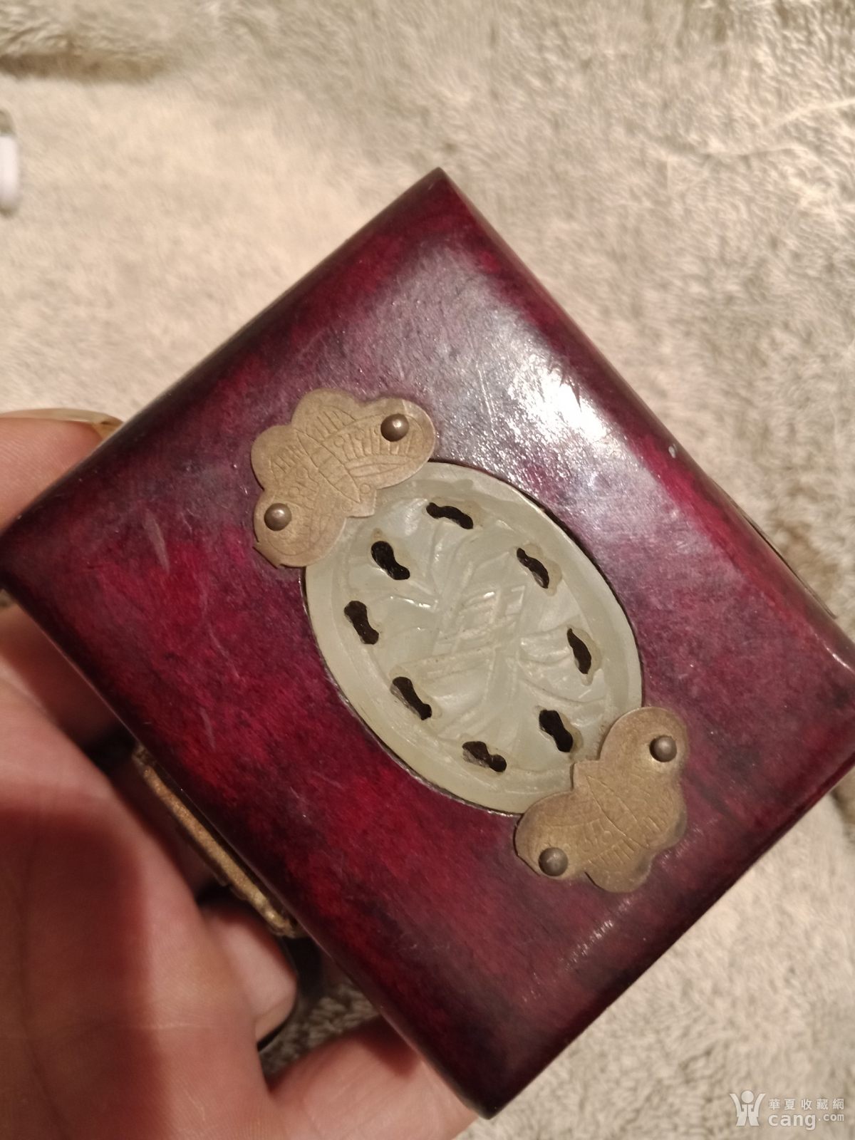 民国镶玉首饰盒.