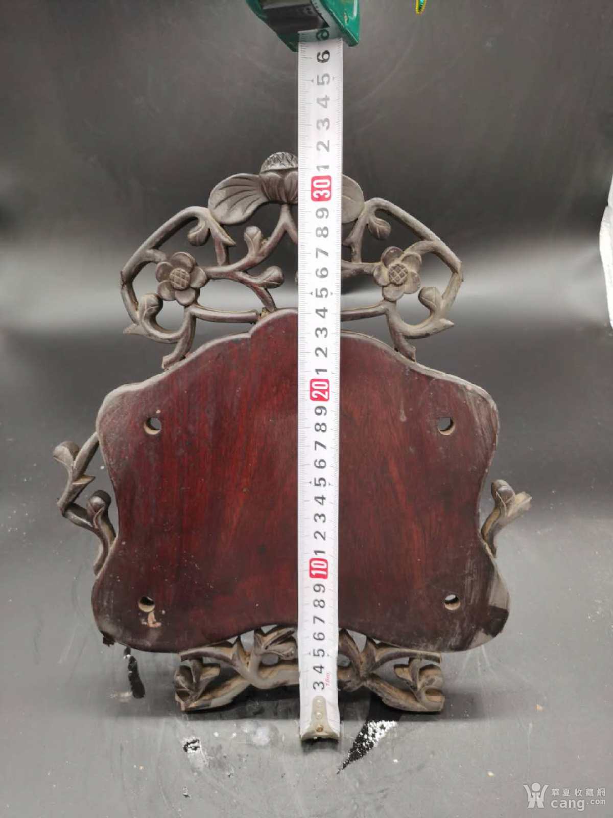 民国老红酸枝青岛万宝银楼款摆件