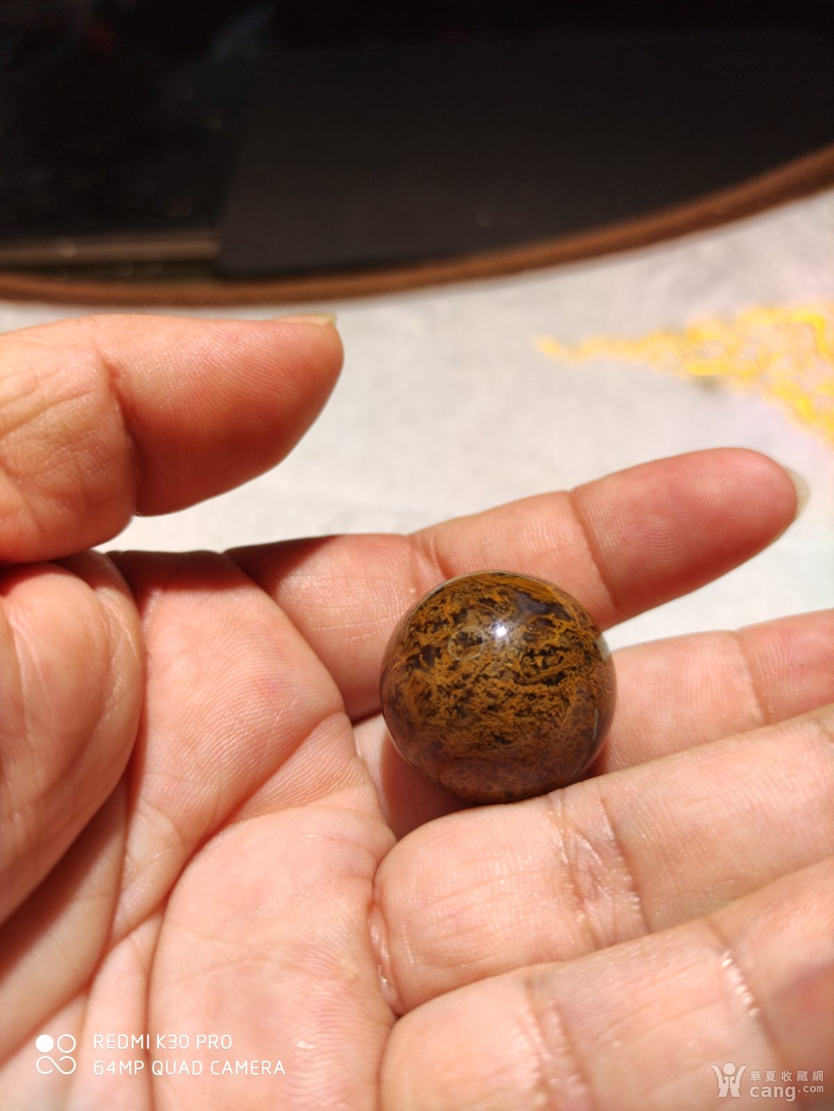 天然南流江草花玛瑙