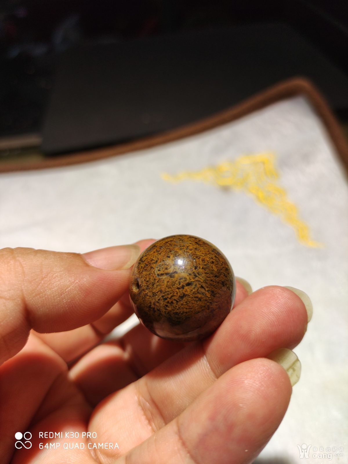 天然南流江草花玛瑙