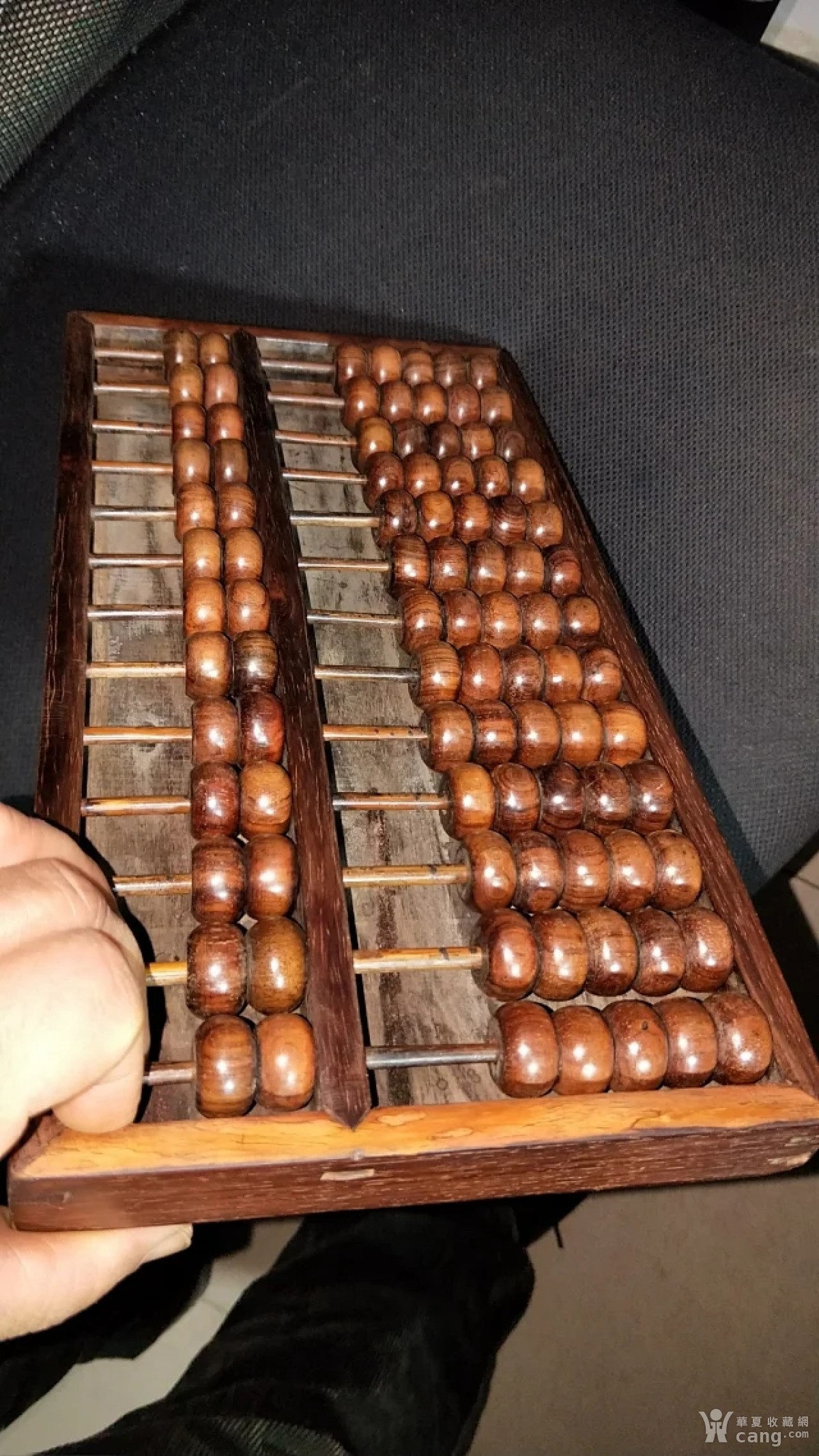 木器 黄花梨 394号13档带底板大开海南黄花梨老算盘35/18/3cm 安全