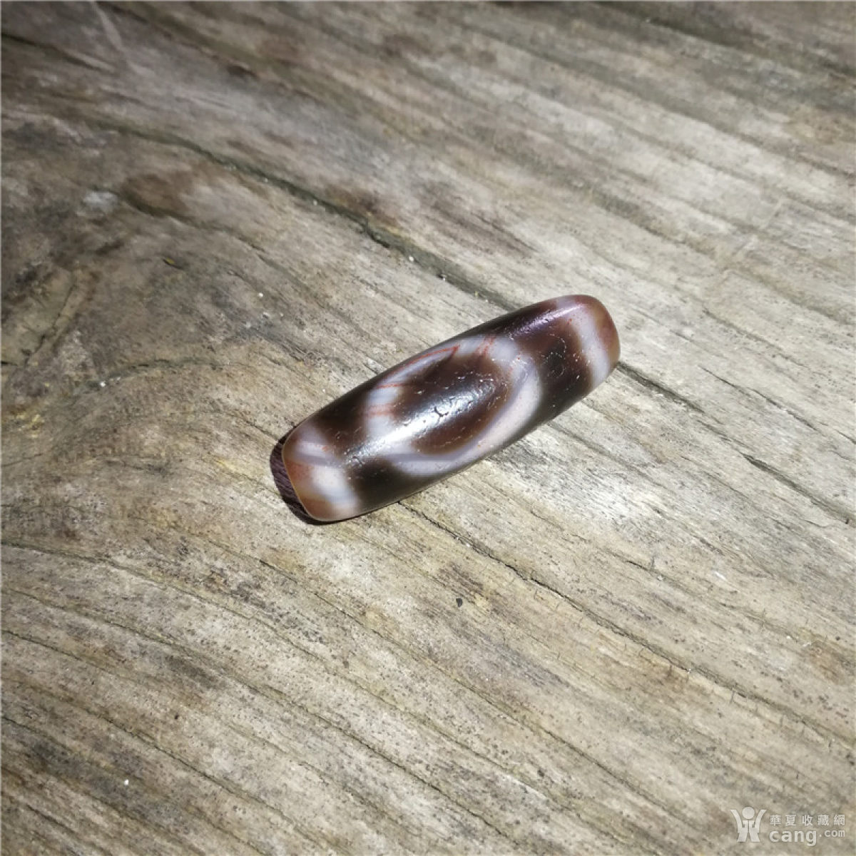 s367 藏传玛瑙镶蚀天地纹天珠