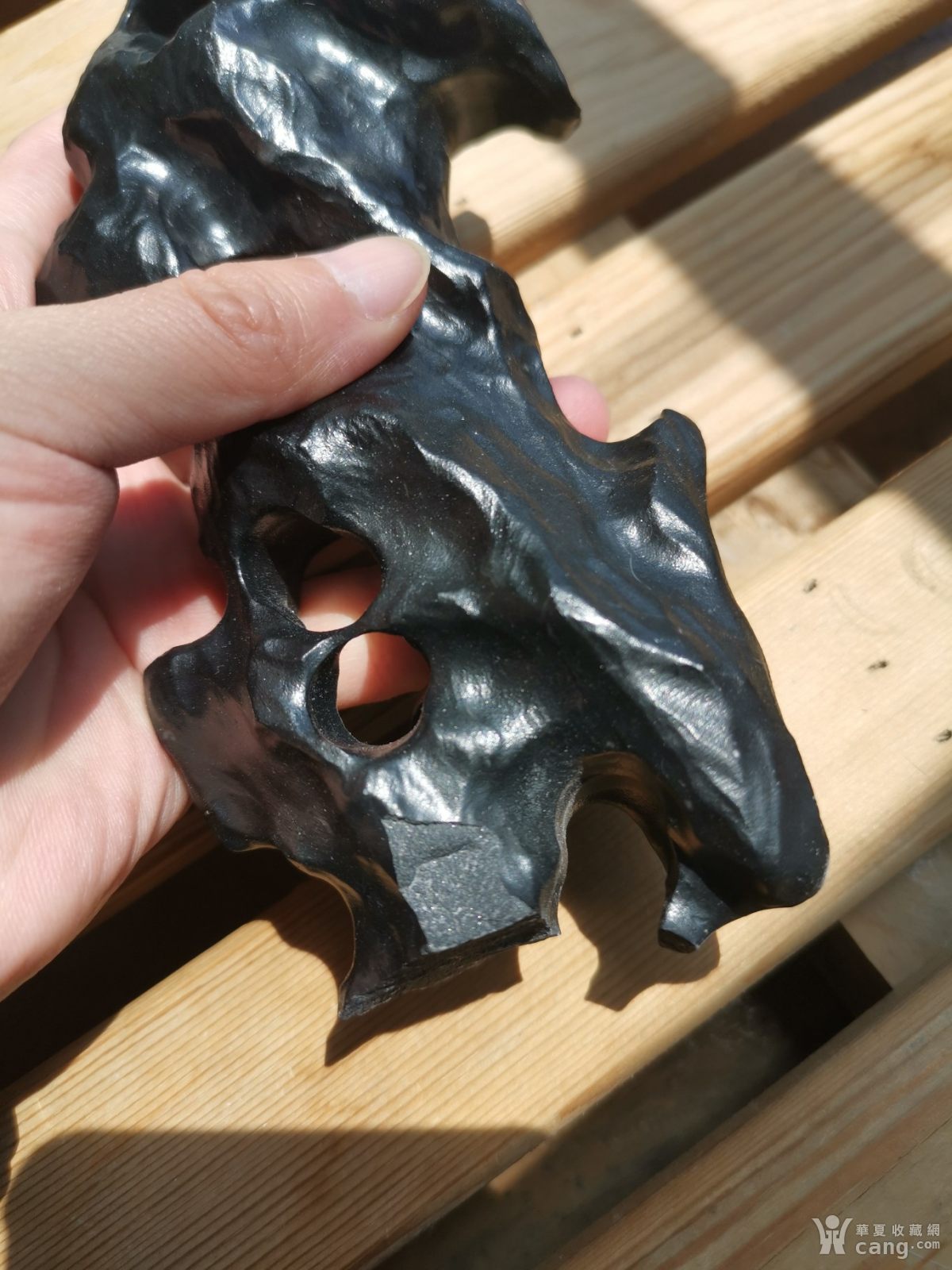 文房清供 灵璧黒磬石