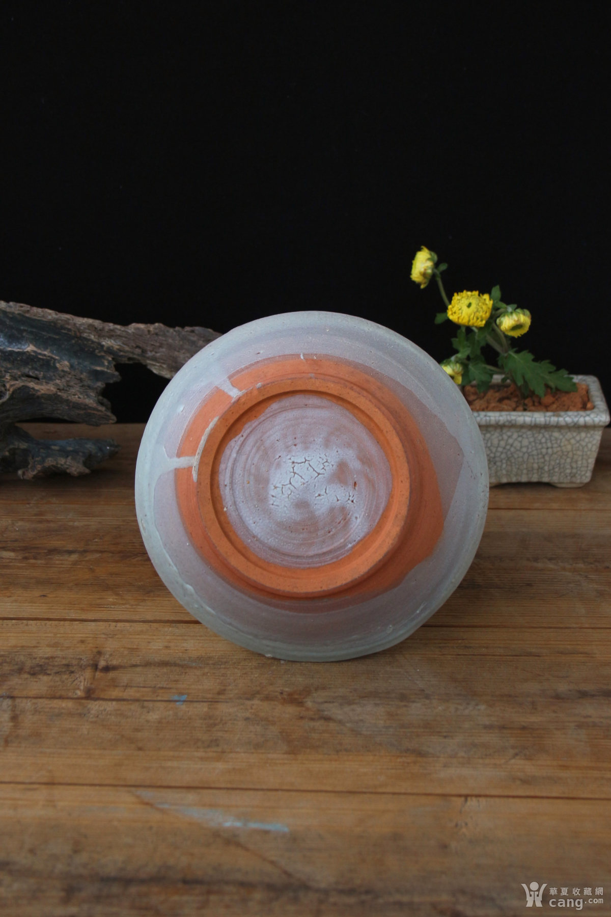 明早期青白釉叠烧碗