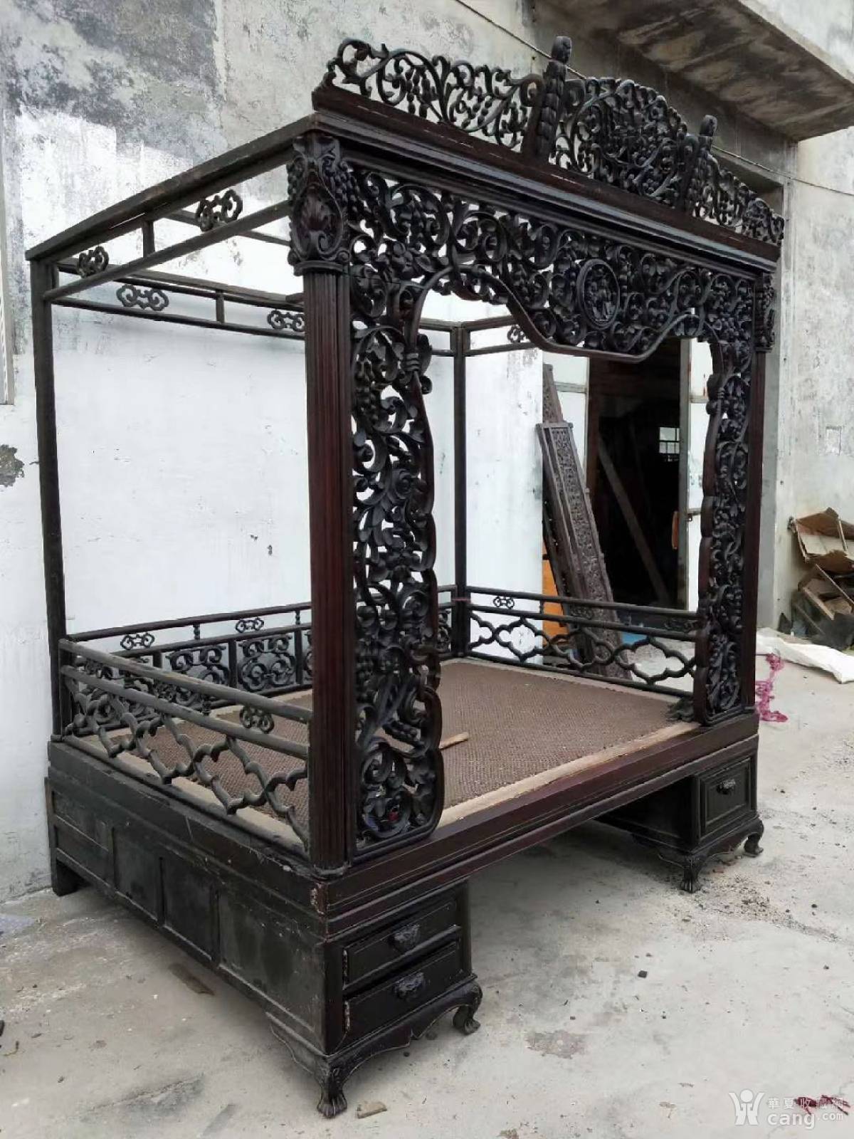 民国花梨木大开门架子床