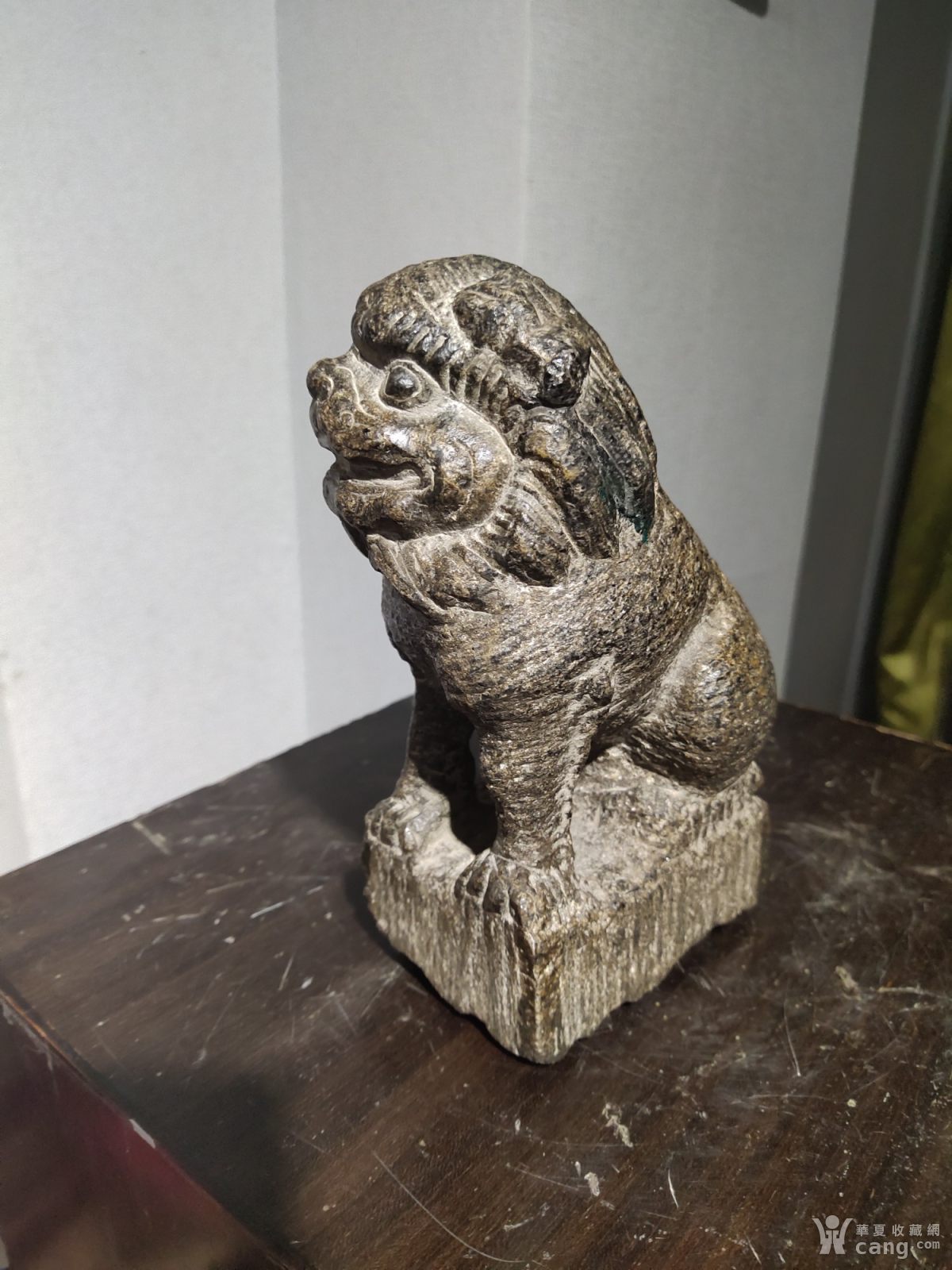 清代老石雕狮子 按头狮子 辟邪镇老狮子_地摊交易_华夏收藏网