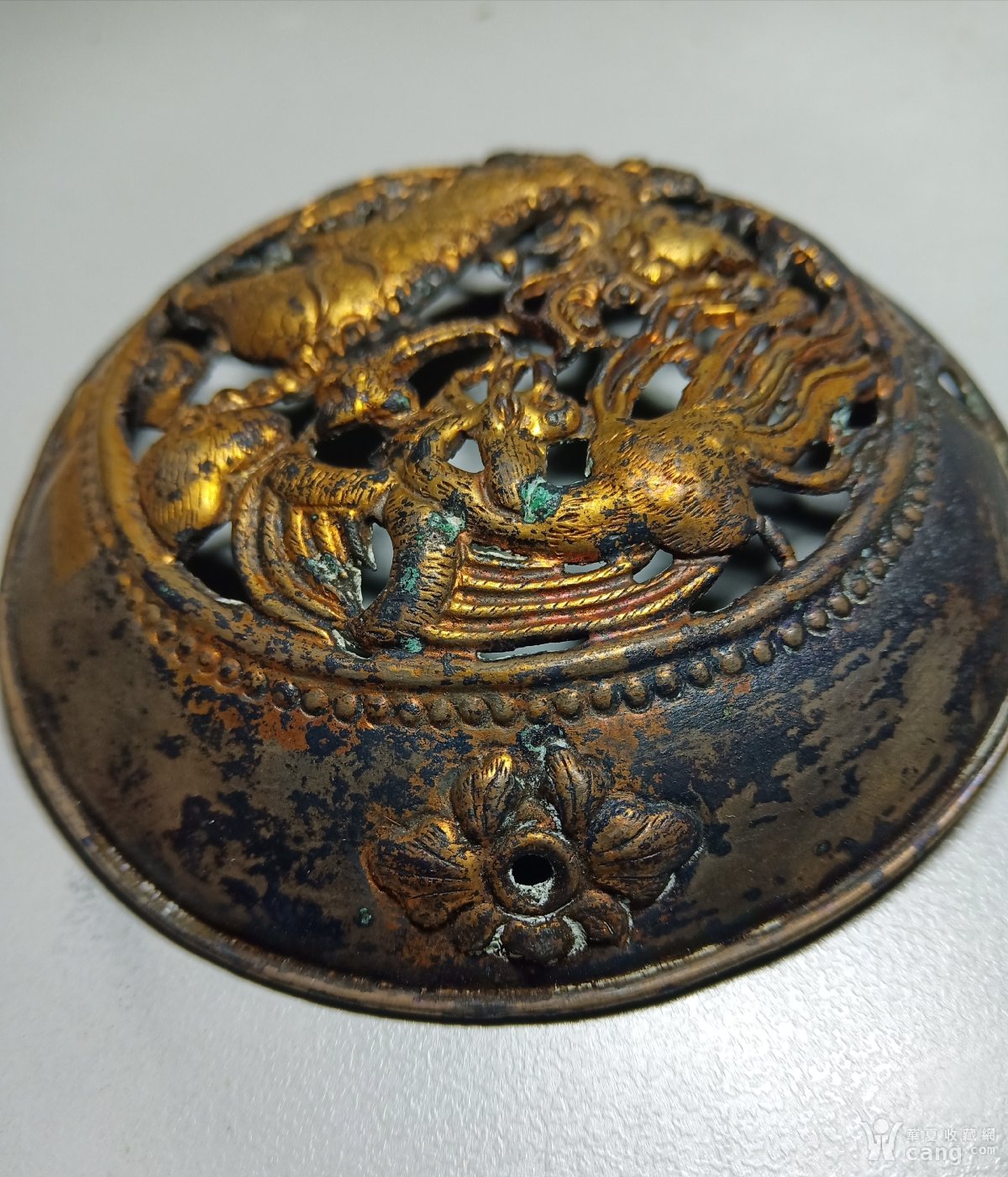 钟表西洋器 金银器 明代银鎏金头饰一组