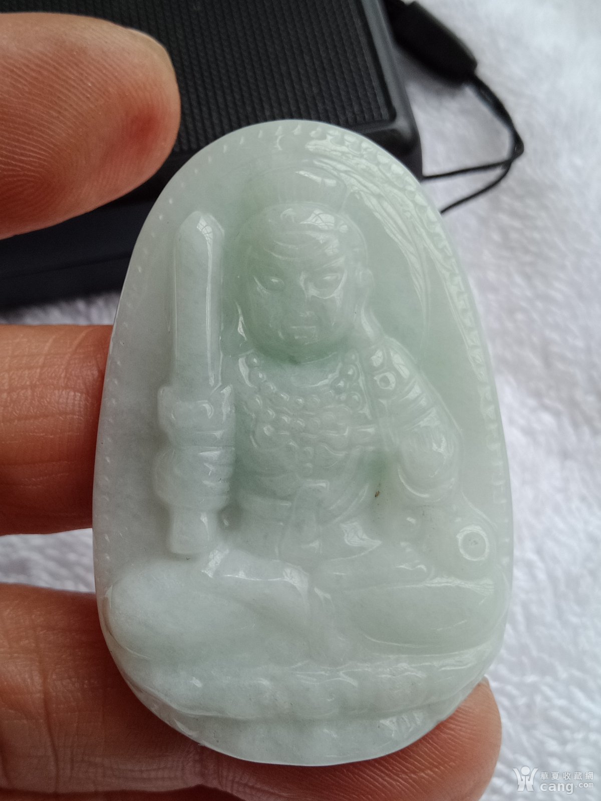 翡翠冰种183-6不动尊菩萨挂件(送证书)