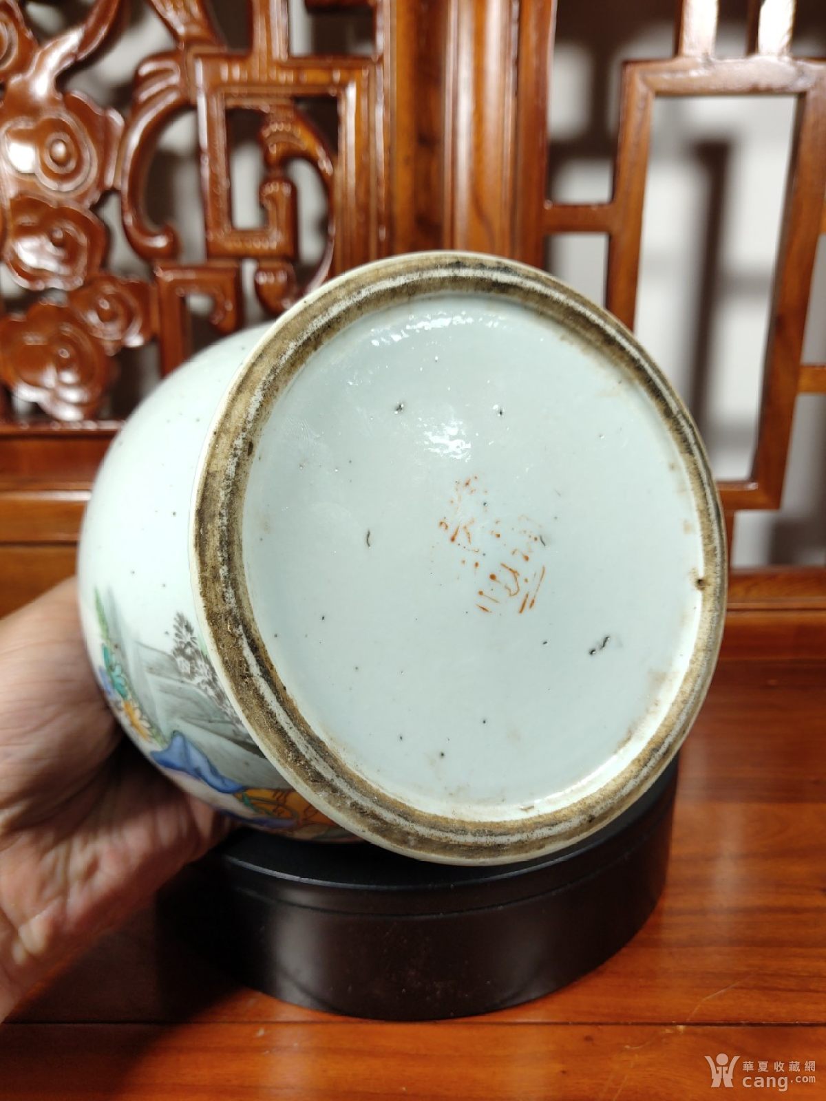 晚清民国粉彩浅绛彩人物将军罐盖罐