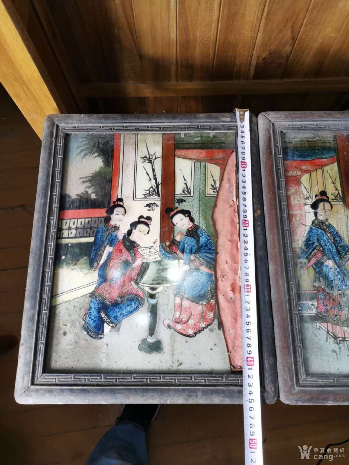 晚清民国在农村收的一手货人物玻璃画