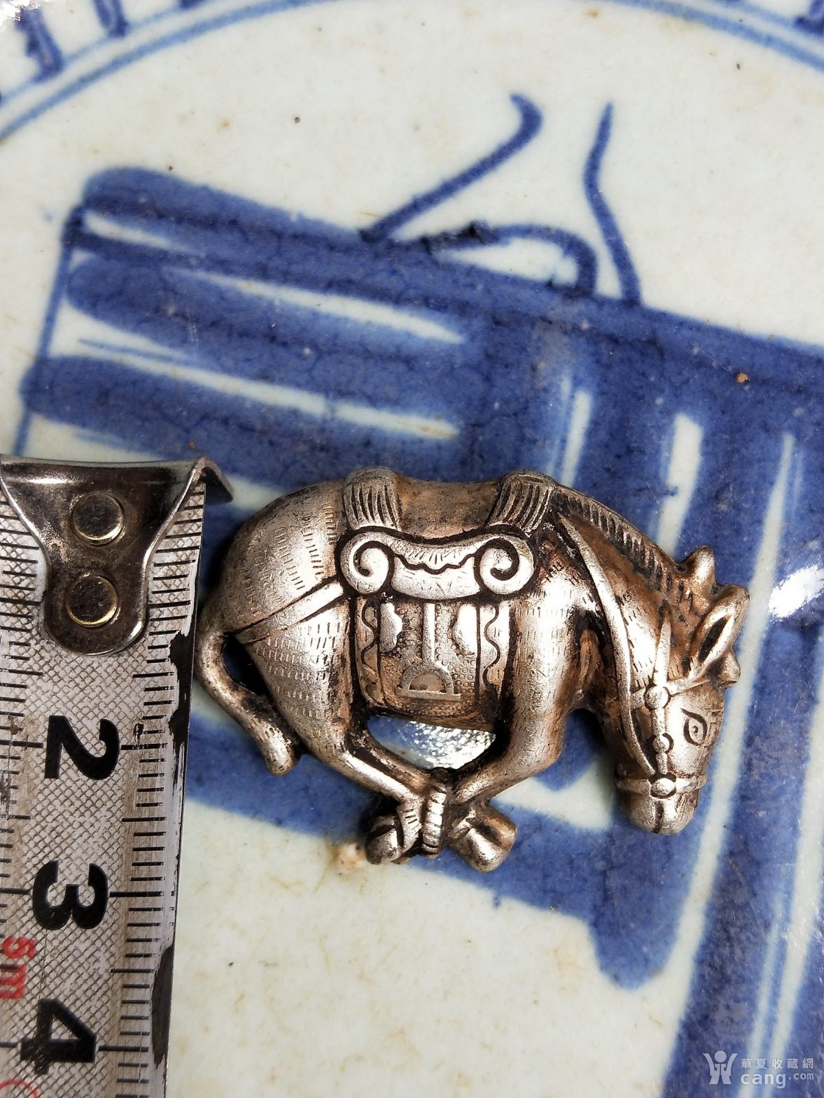 清代精品老银颠倒驴