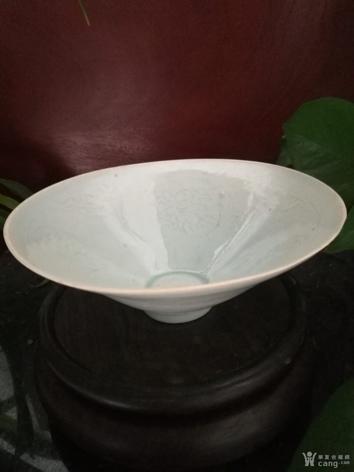 南宋湖田窑影青娃娃斗笠碗