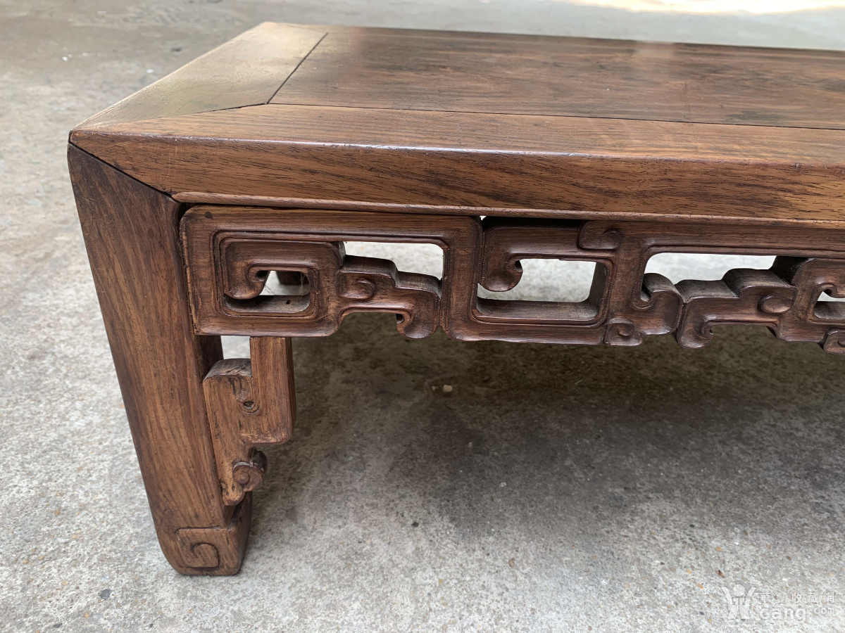 清代老红木酸枝 拐子龙纹炕桌几