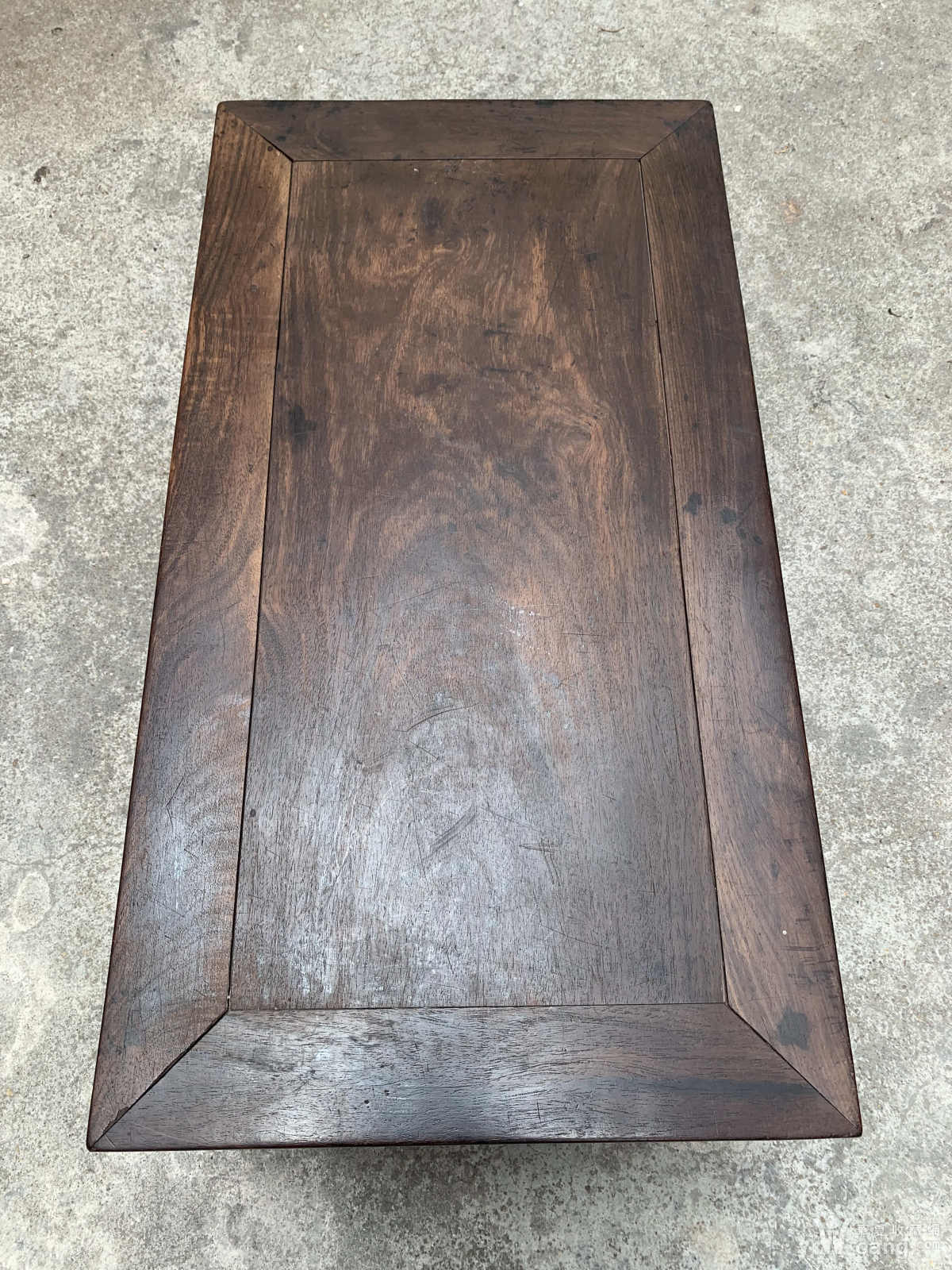 清代老红木酸枝 拐子龙纹炕桌几