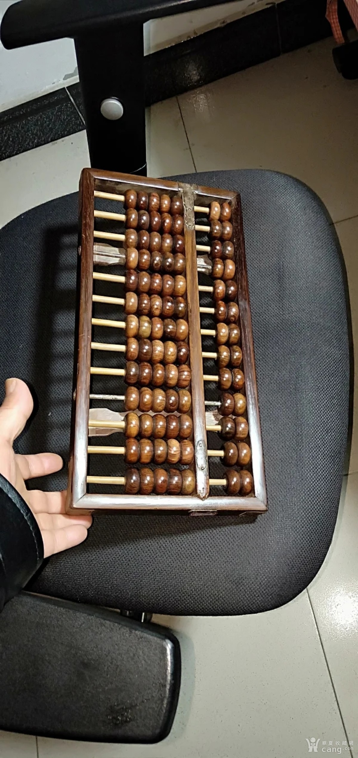 483号13档大开门海南黄花梨老算盘35/17/3cm._地摊交易_华夏收藏网