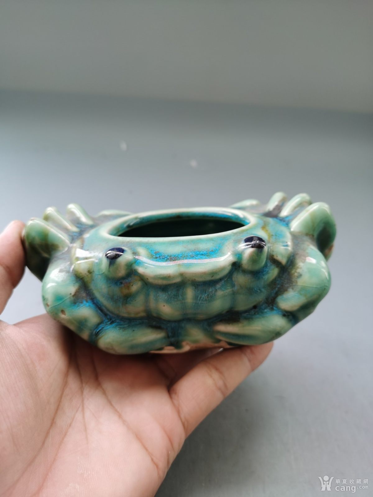 八十年代石湾窑螃蟹笔洗