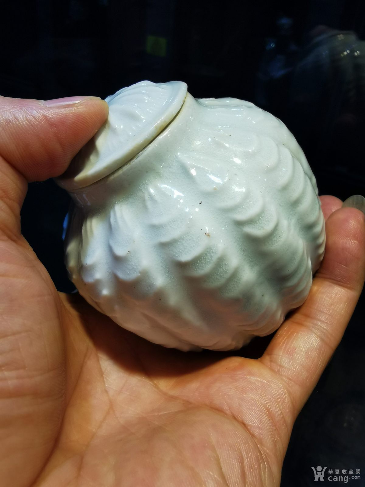 宋代影青鱼篓形文房美罐(湖田越窑岳州洪州定窑邢窑钧窑耀州龙)