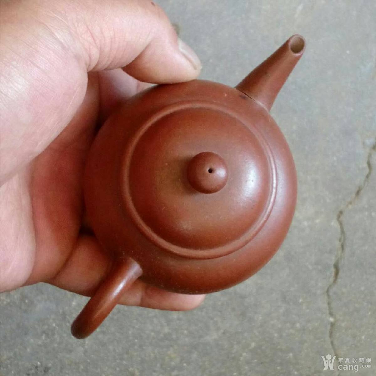 八十年代球孔孟臣款水平紫砂壶