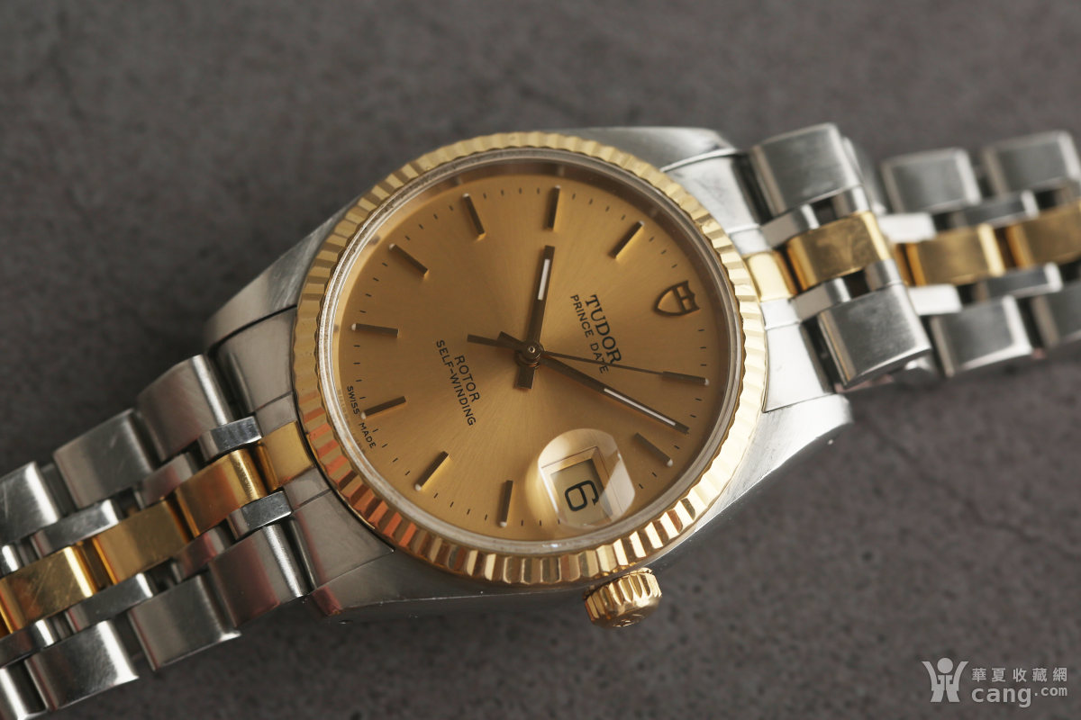 瑞士帝舵手表 王子系列74033 香槟金色面 18k黄金**