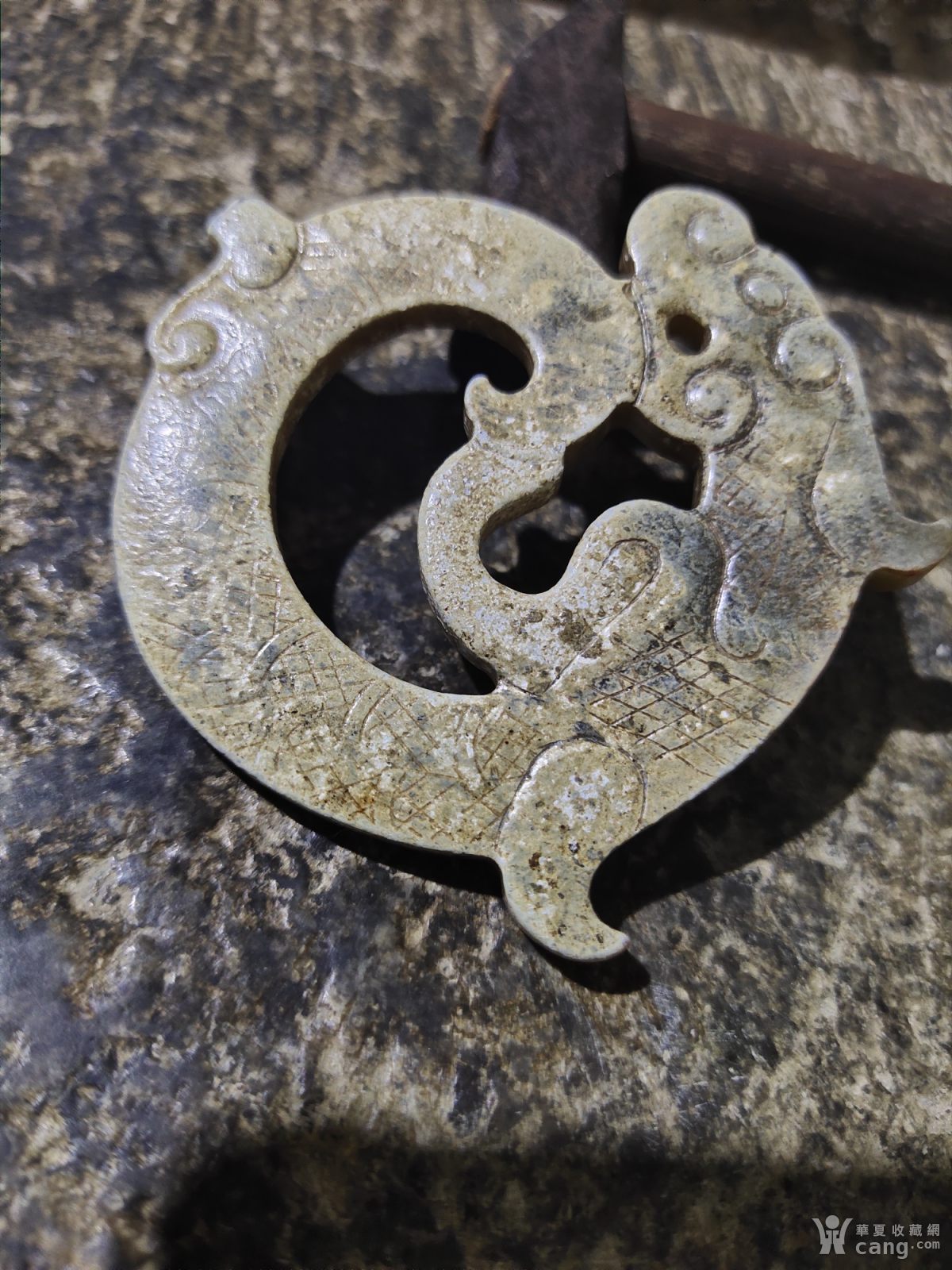 民俗老物件古玩老玉龙吊坠挂件