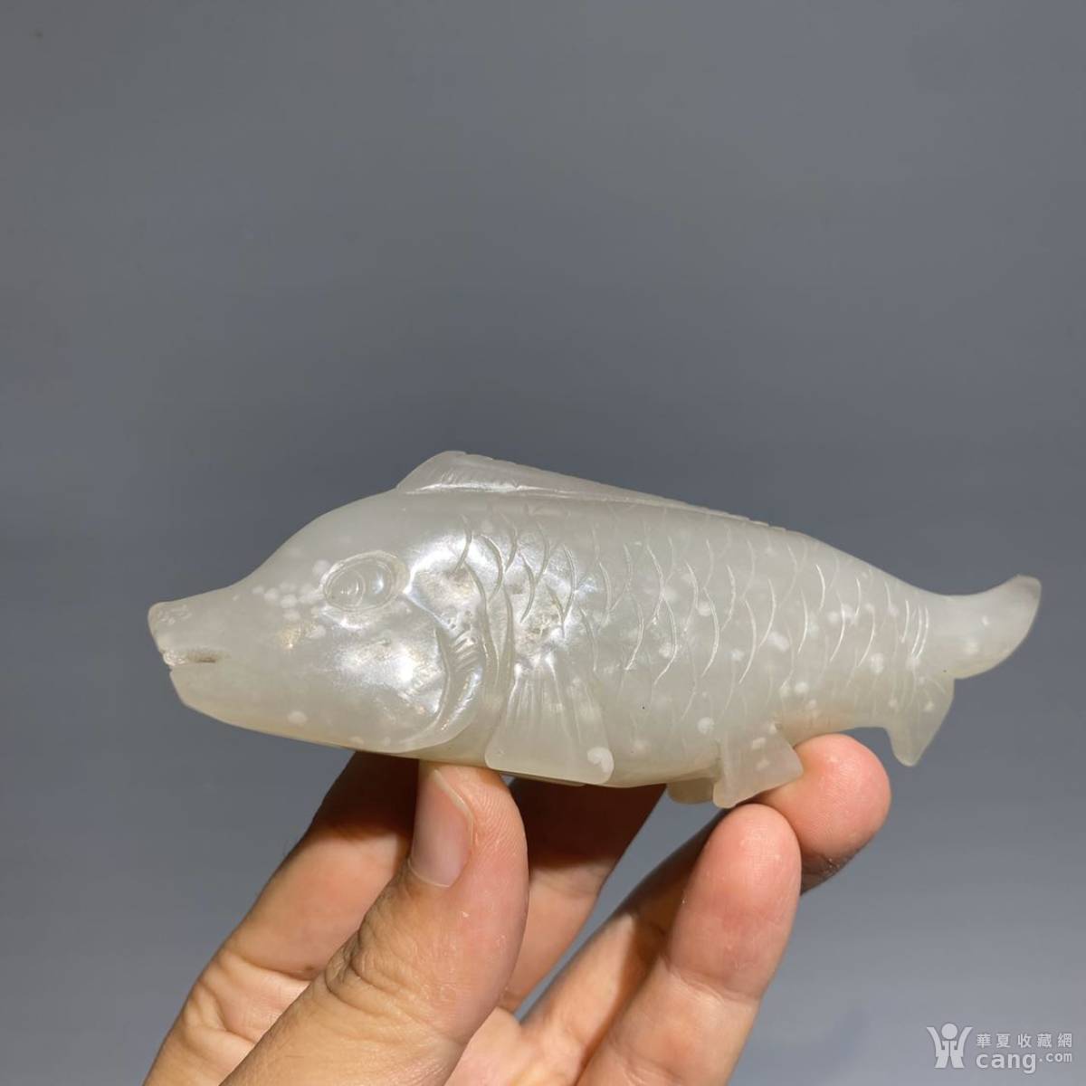玉器 和田 玉器老和田玉鱼雕件摆件 安全提示为保障